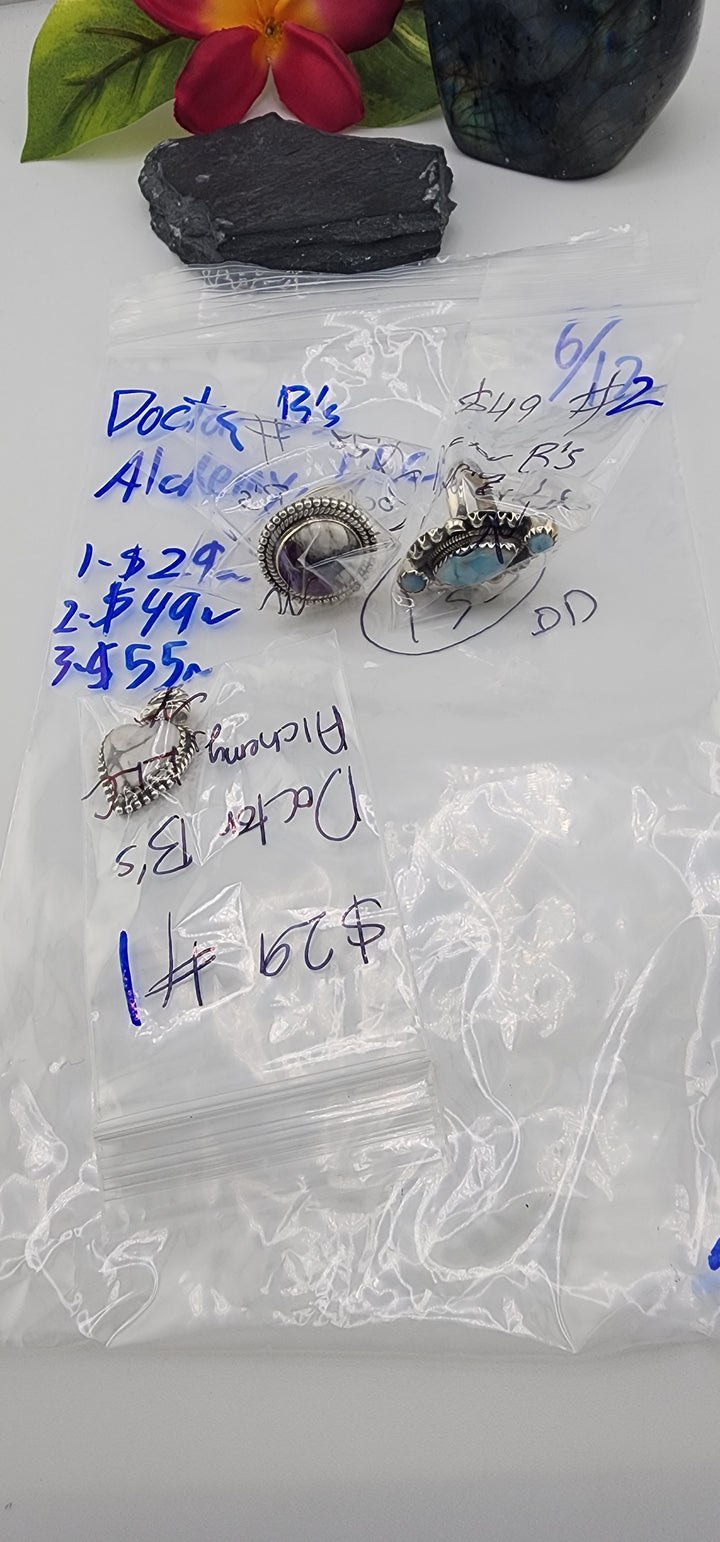 RESERVED FOR: Doctor B's Alchemy, LLC - 6/12/2025 tiktok Reservation Live Show - 3 Sterling Silver Items