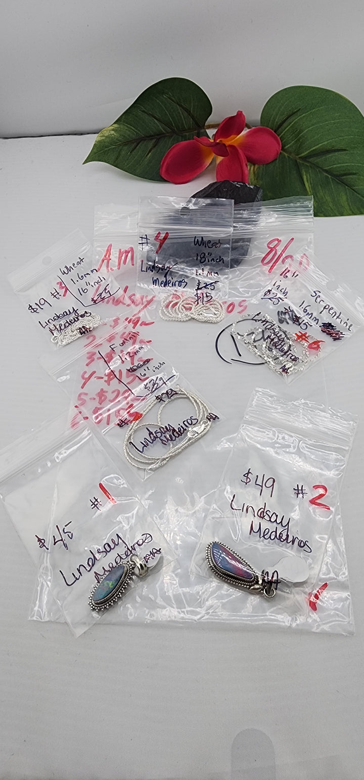 AM SHOW 48HR - RESERVED FOR: Lindsay Medeiros - 8/20/2025 FL tiktok Live Show - 6 Sterling Silver Items