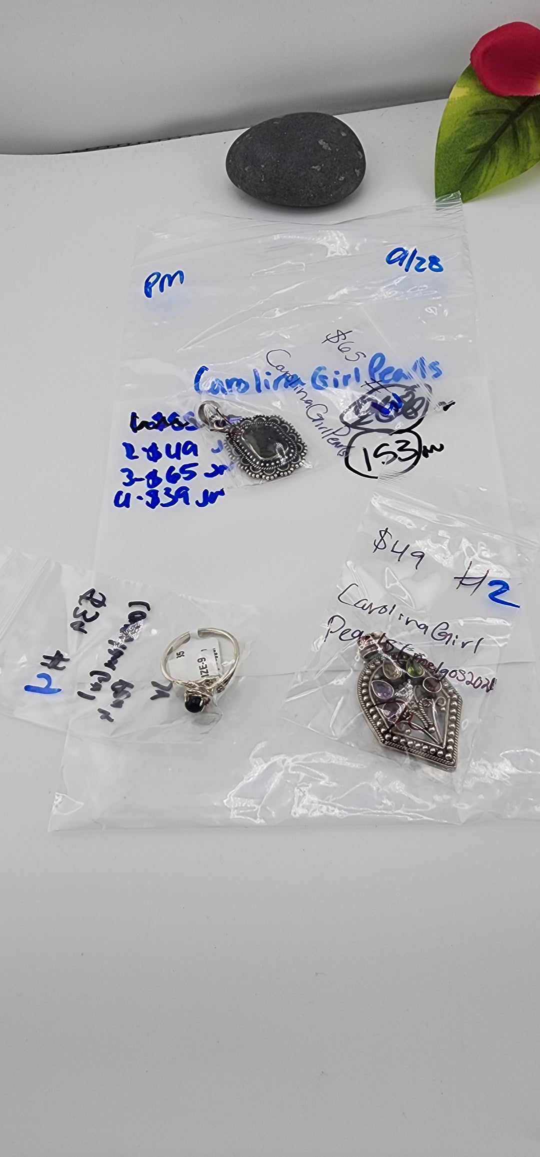 PM SHOW 48HR - RESERVED FOR: CarolinaGirlPearls - 9/28/2025 FL tiktok Live Show -3 Sterling Silver Items