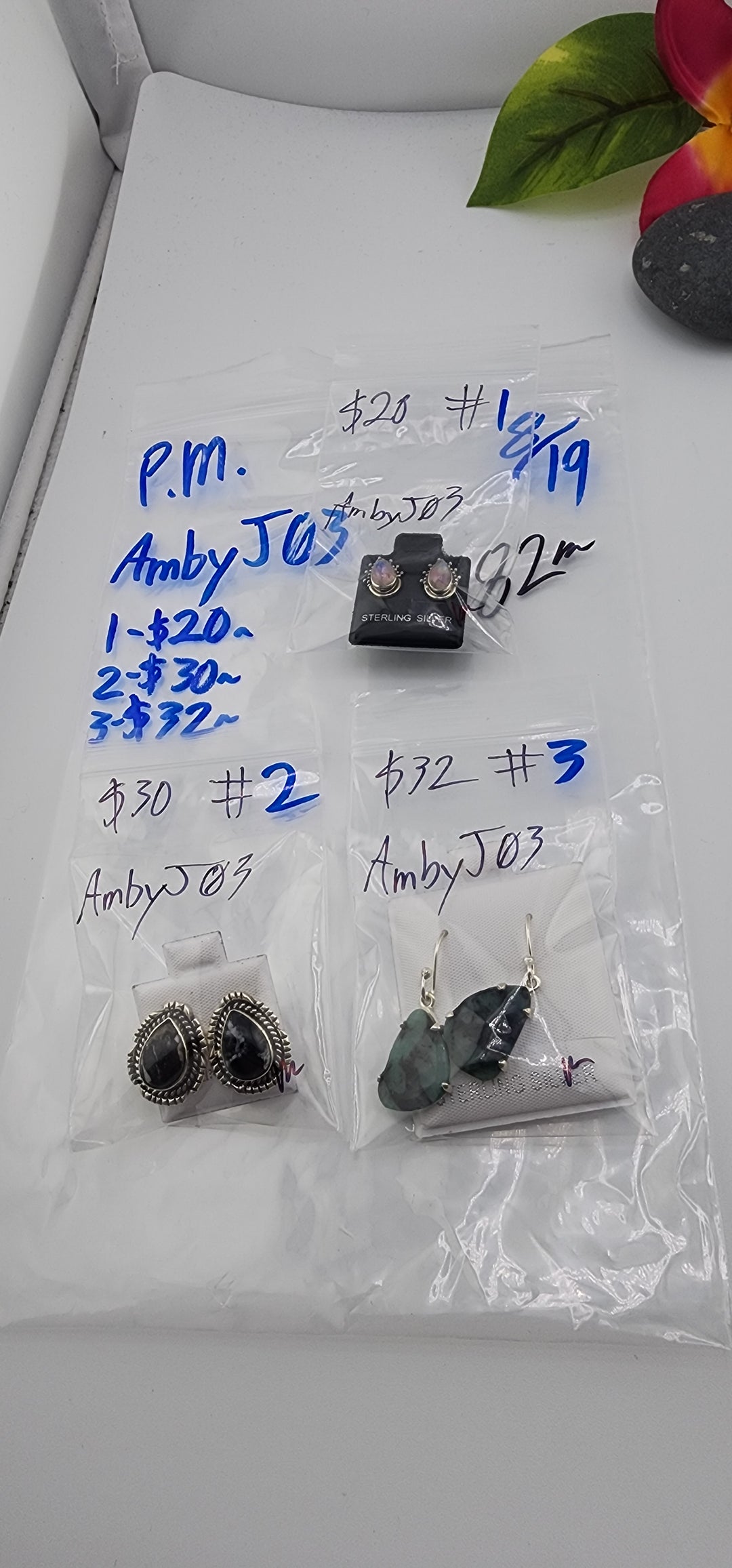 PM SHOW 48HR - RESERVED FOR: AmbyJ03 - 8/19/2025 FL tiktok Live Show - 3 Sterling Silver Items