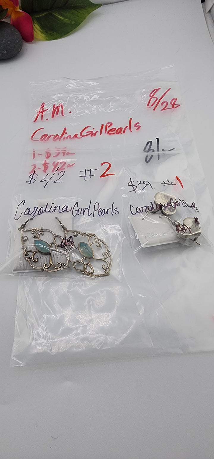 AM SHOW 48HR - RESERVED FOR: CarolinaGirlPearls - 8/28/2025 FL tiktok Live Show - 2 Sterling Silver Items