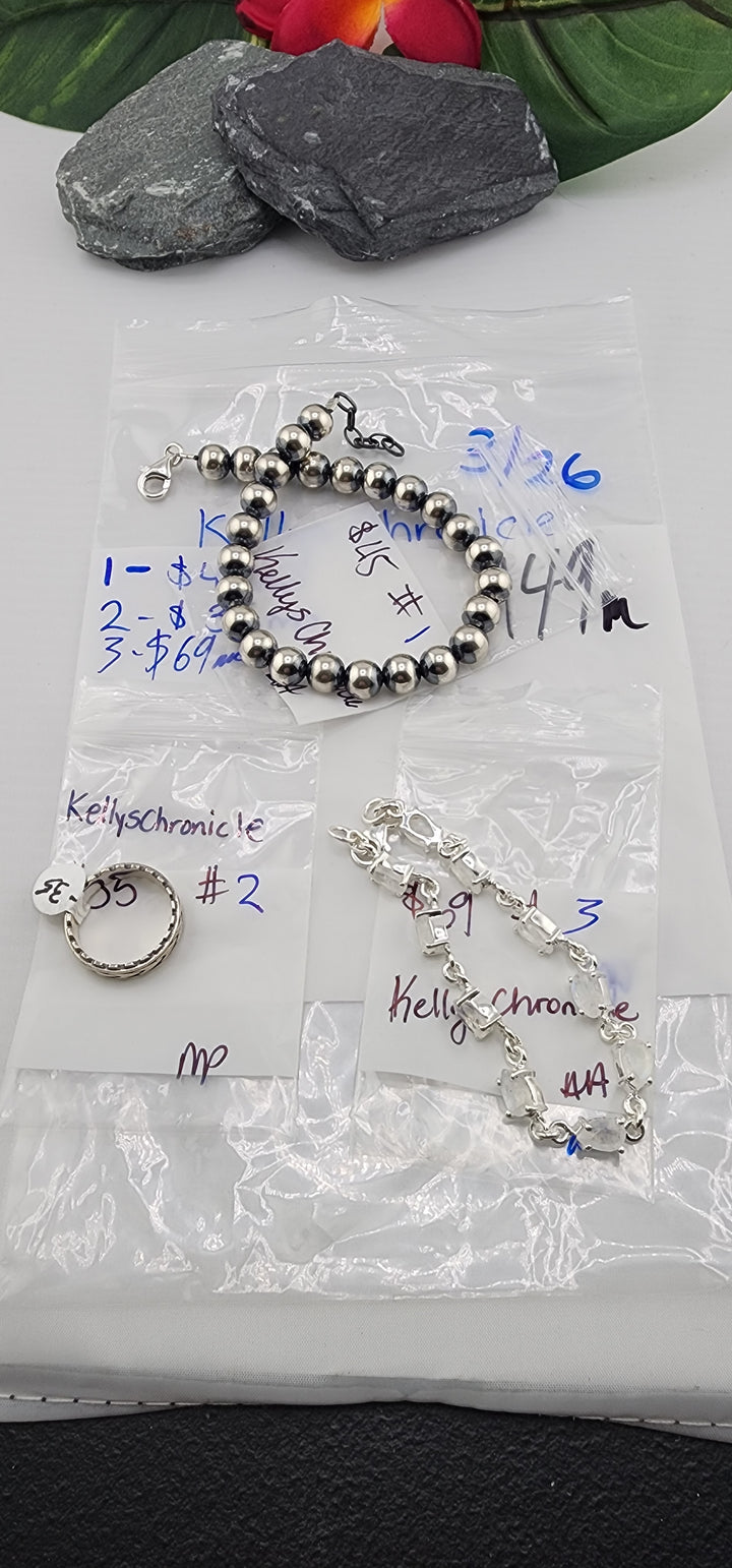 RESERVED FOR: KellysChronicle  - 3/26/2025 tiktok Live Show - 3 Sterling Silver Items