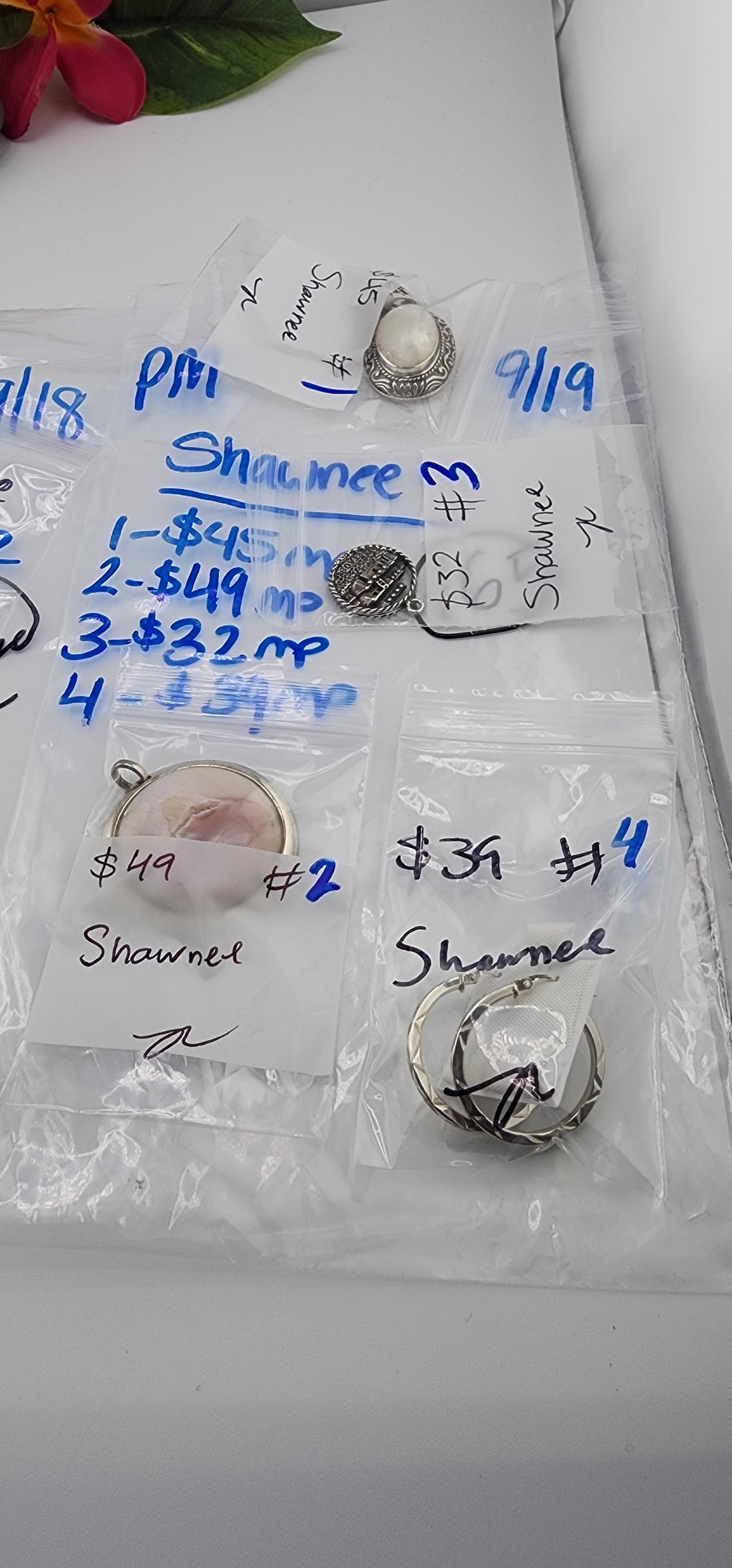 PM SHOW 48HR - RESERVED FOR: Shawnee - 9/19/2025 FL tiktok Live Show - 4 Sterling Silver Items