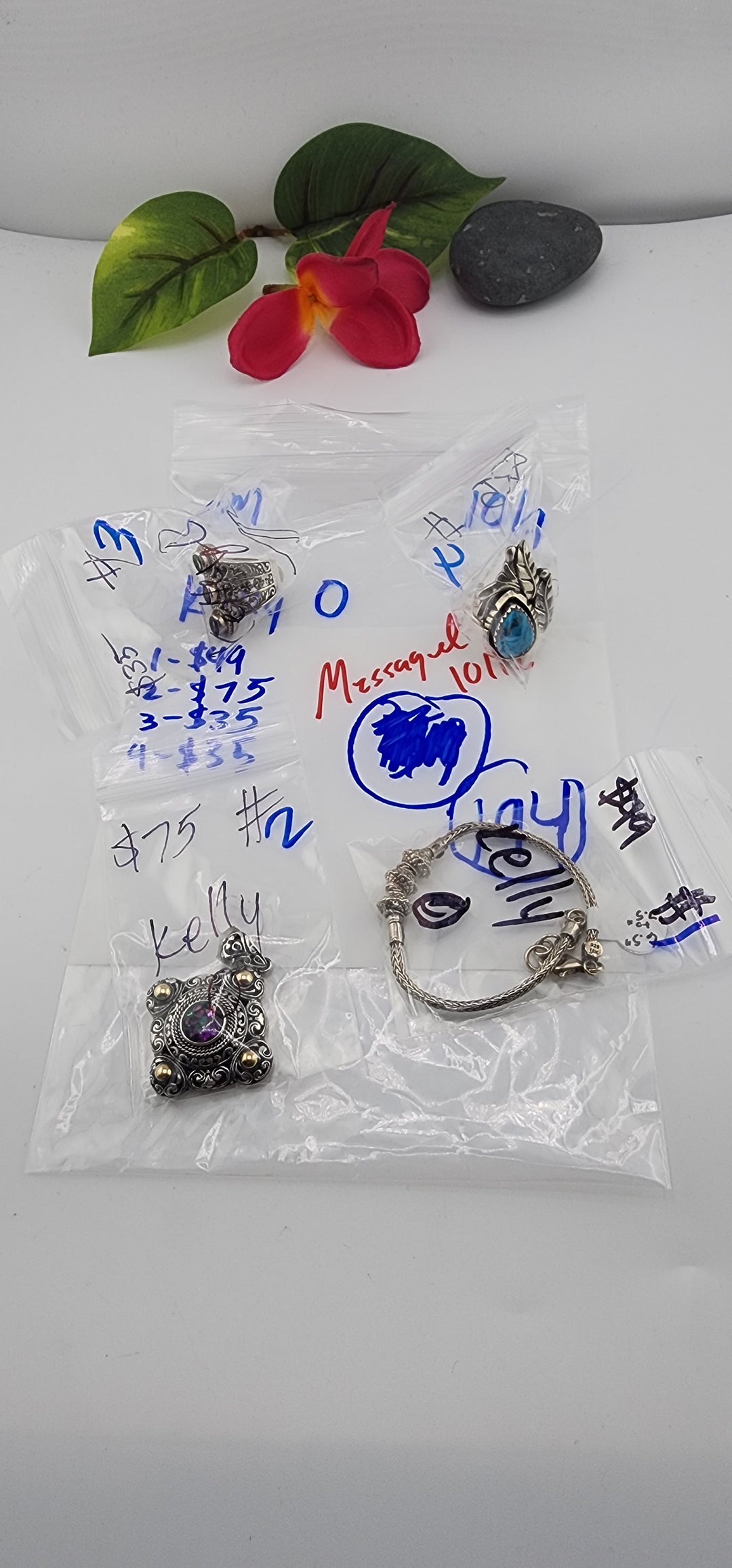PM SHOW 48HR - RESERVED FOR: Kelly O - 10/9/2025 FL tiktok Live Show - 4 Sterling Silver Items