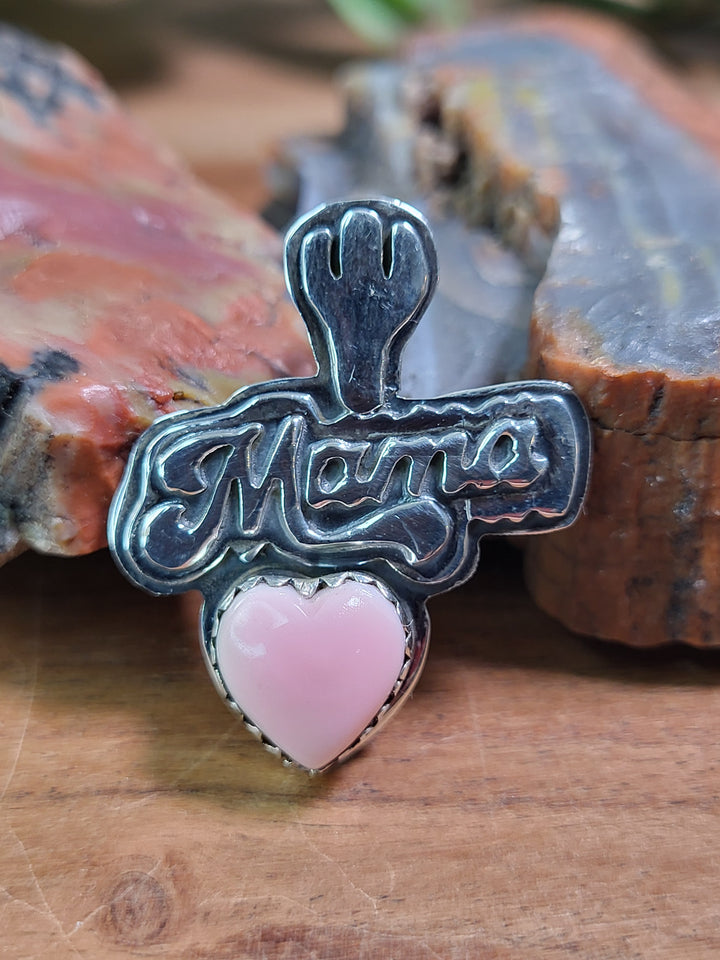 Natural Queen Conch Mama Pendant 925 Sterling Silver