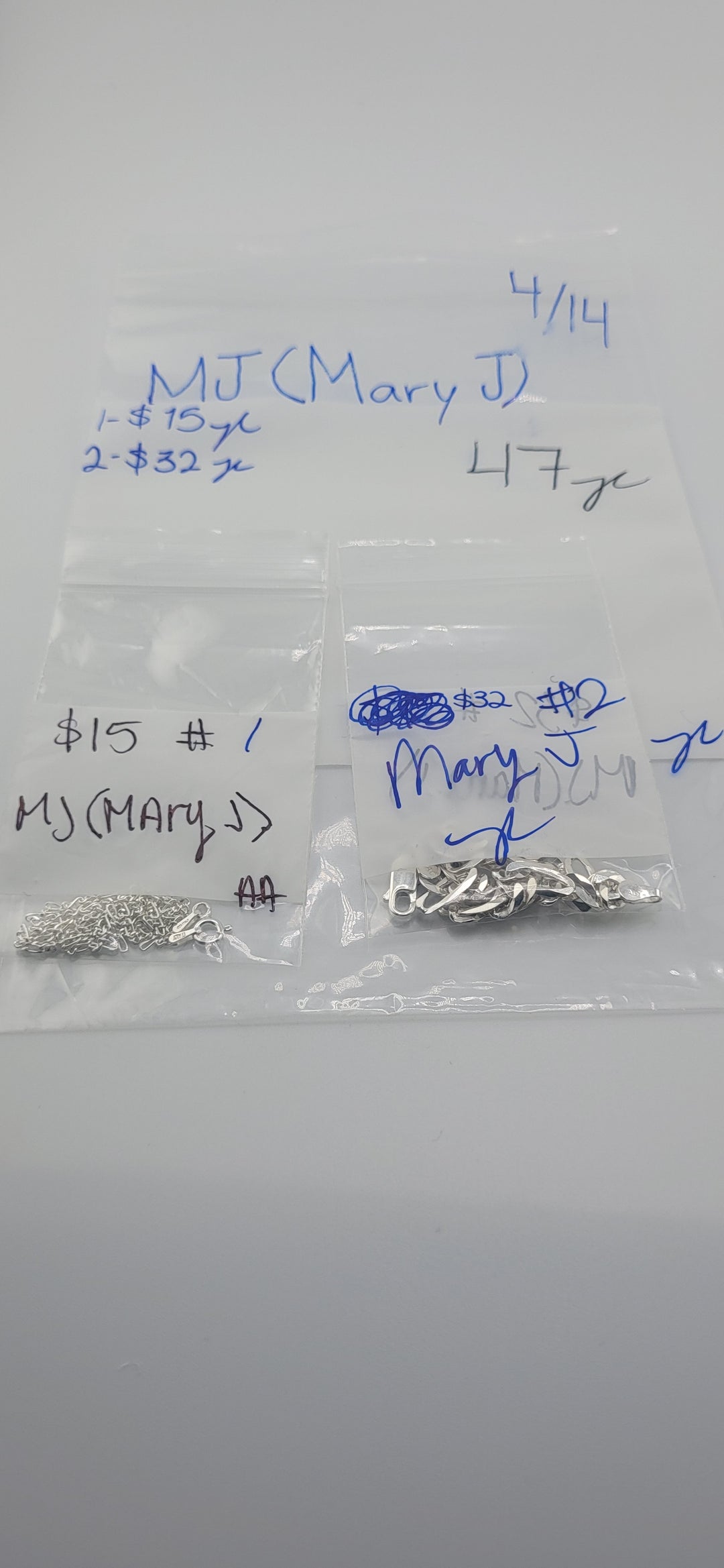 RESERVED FOR: MJ(Mary J) - 4/14/2025 tiktok Live Show - 2 Sterling Silver Items
