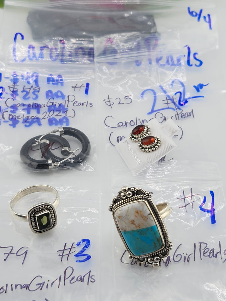 RESERVED FOR: CarolinaGirlPearls - 6/4/2025 tiktok Live Show - 4 Sterling Silver Items