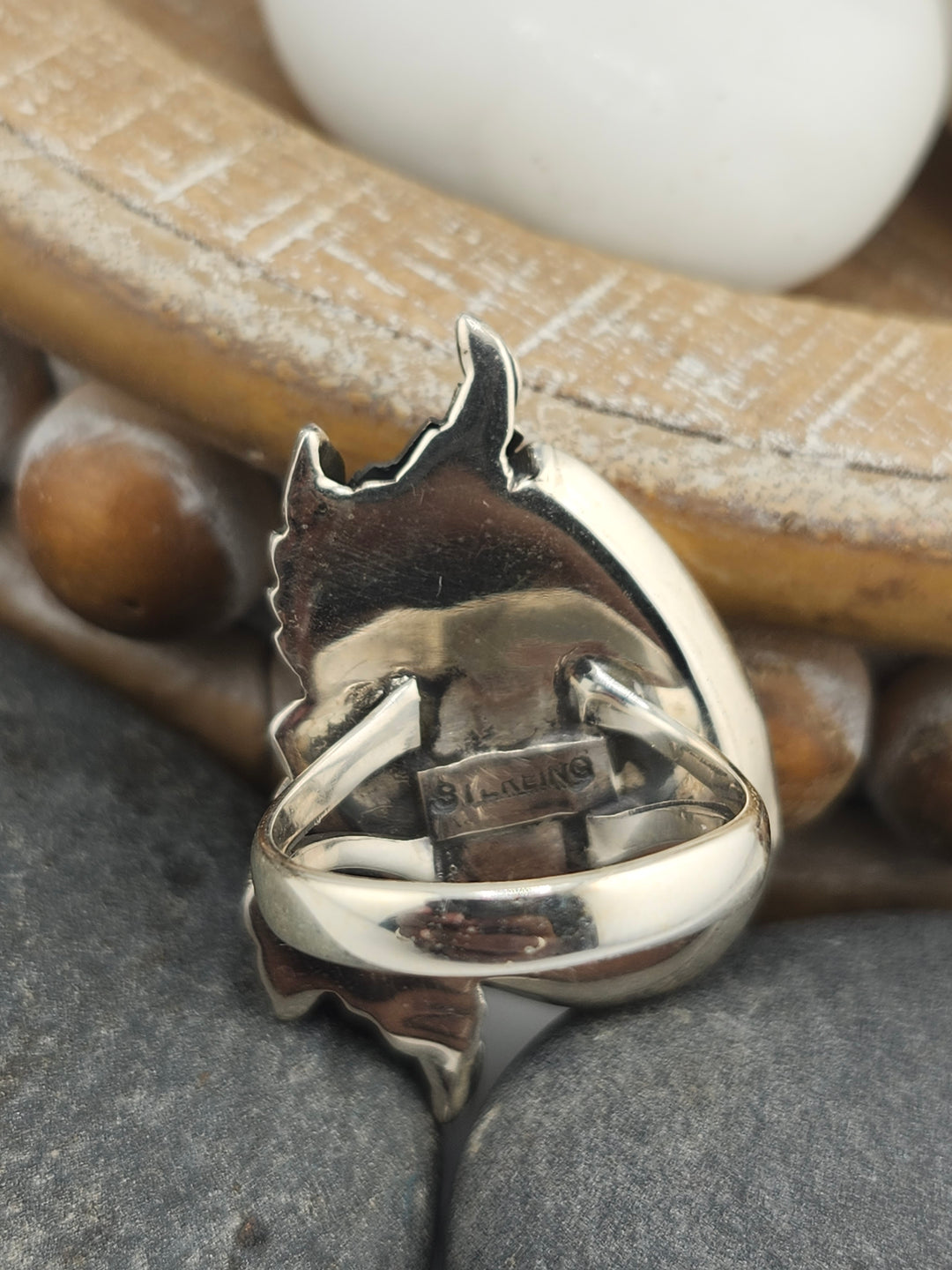 Turquoise & 925 Sterling Silver Ring Size 8