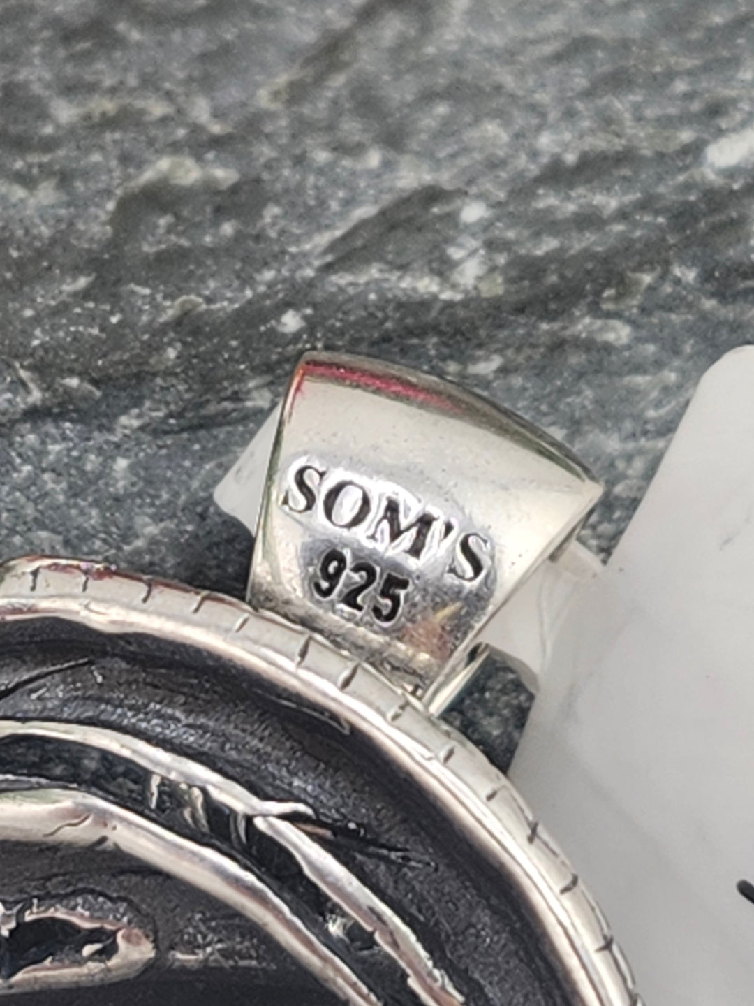 Designer SOMS 925 Sterling Silver Snake Pendant