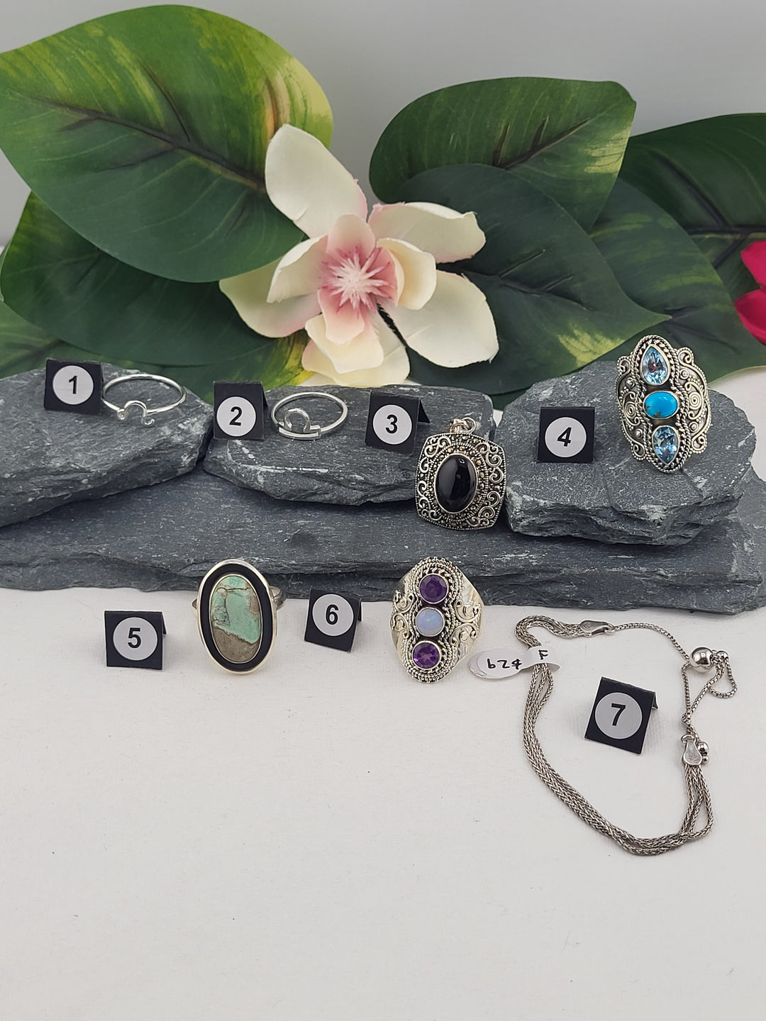 RESERVED FOR: jessica roca73 - 1/4/2025 - 7 Sterling Silver Items