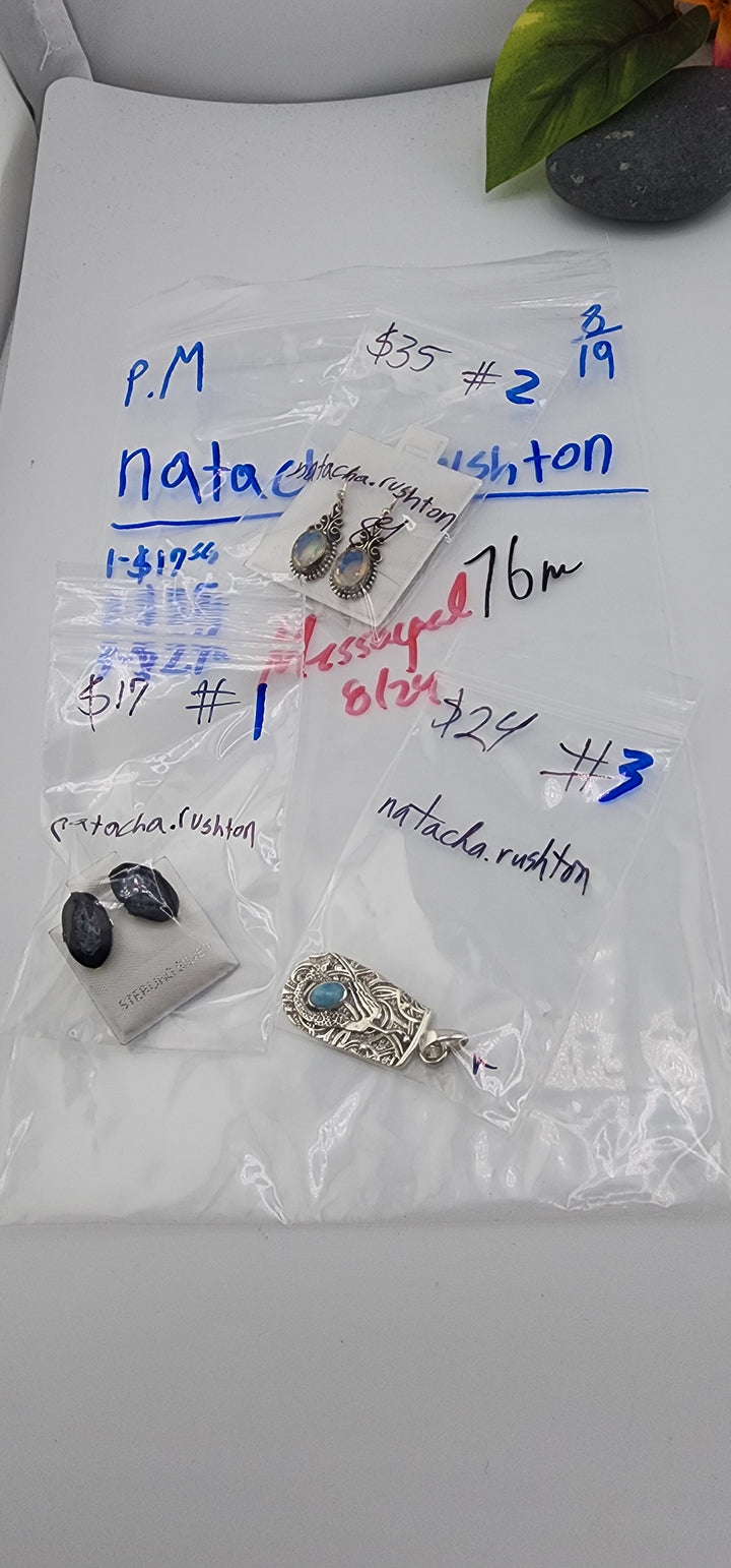 PM SHOW 48HR - RESERVED FOR: natacha.rushton - 8/19/2025 FL tiktok Live Show - 3 Sterling Silver Items