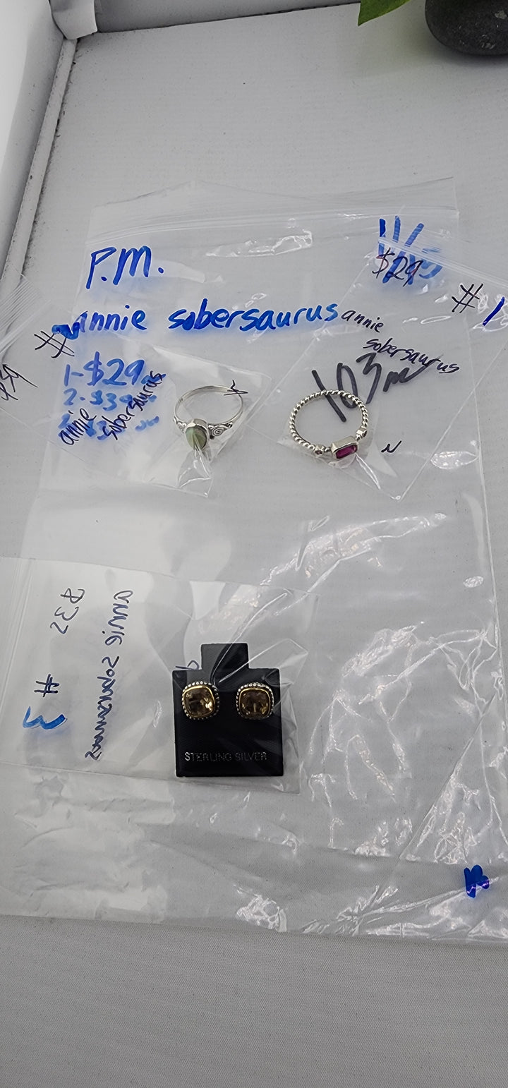 PM SHOW 48HR - RESERVED FOR: annie sobersaurus - 11/15/2025 tiktok Live Show -3  Sterling Silver Items