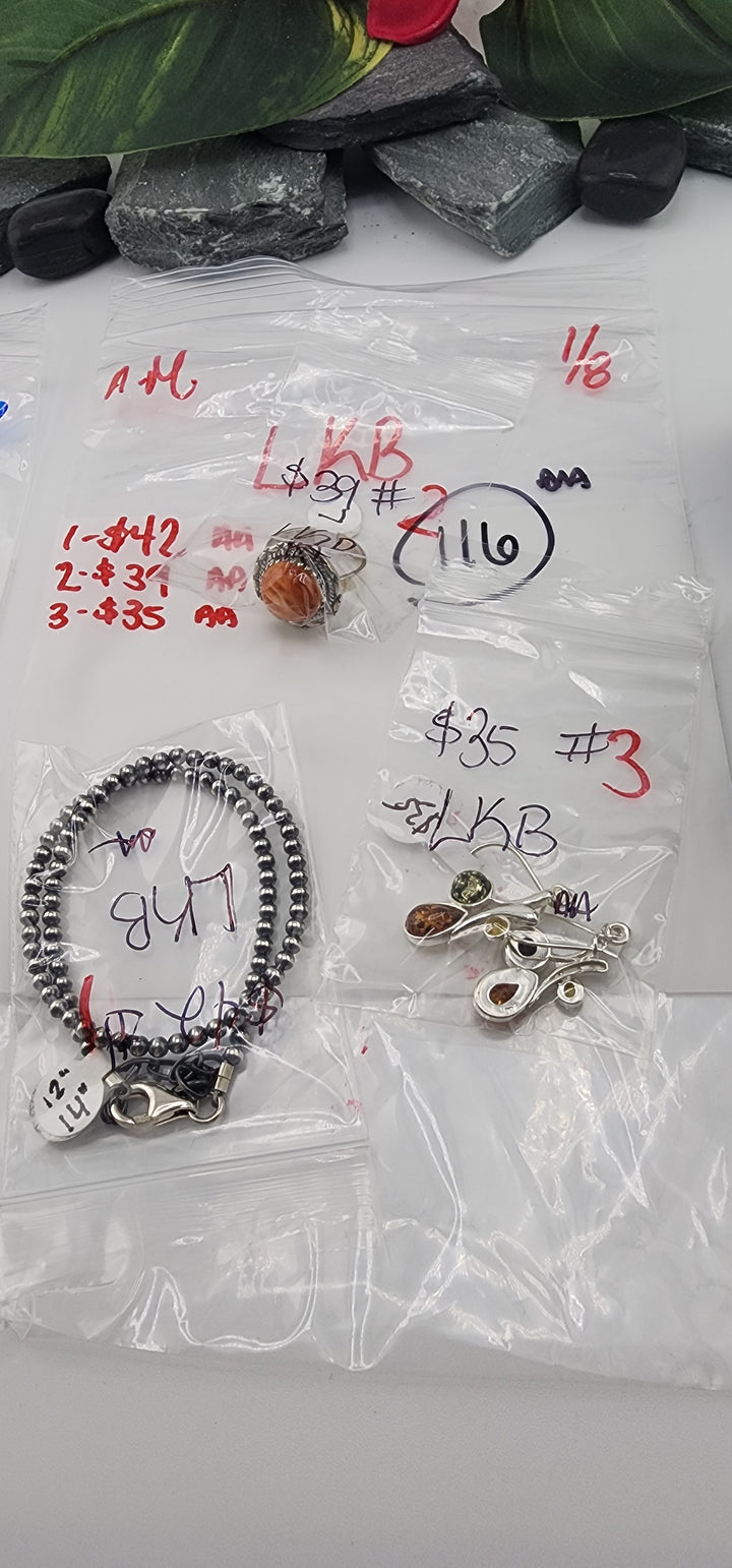 Custom sterling silver items - AM SHOW RESERVED FOR: LKB - 1/8/2026 FL tiktok Live Show - 3 Sterling Silver Items