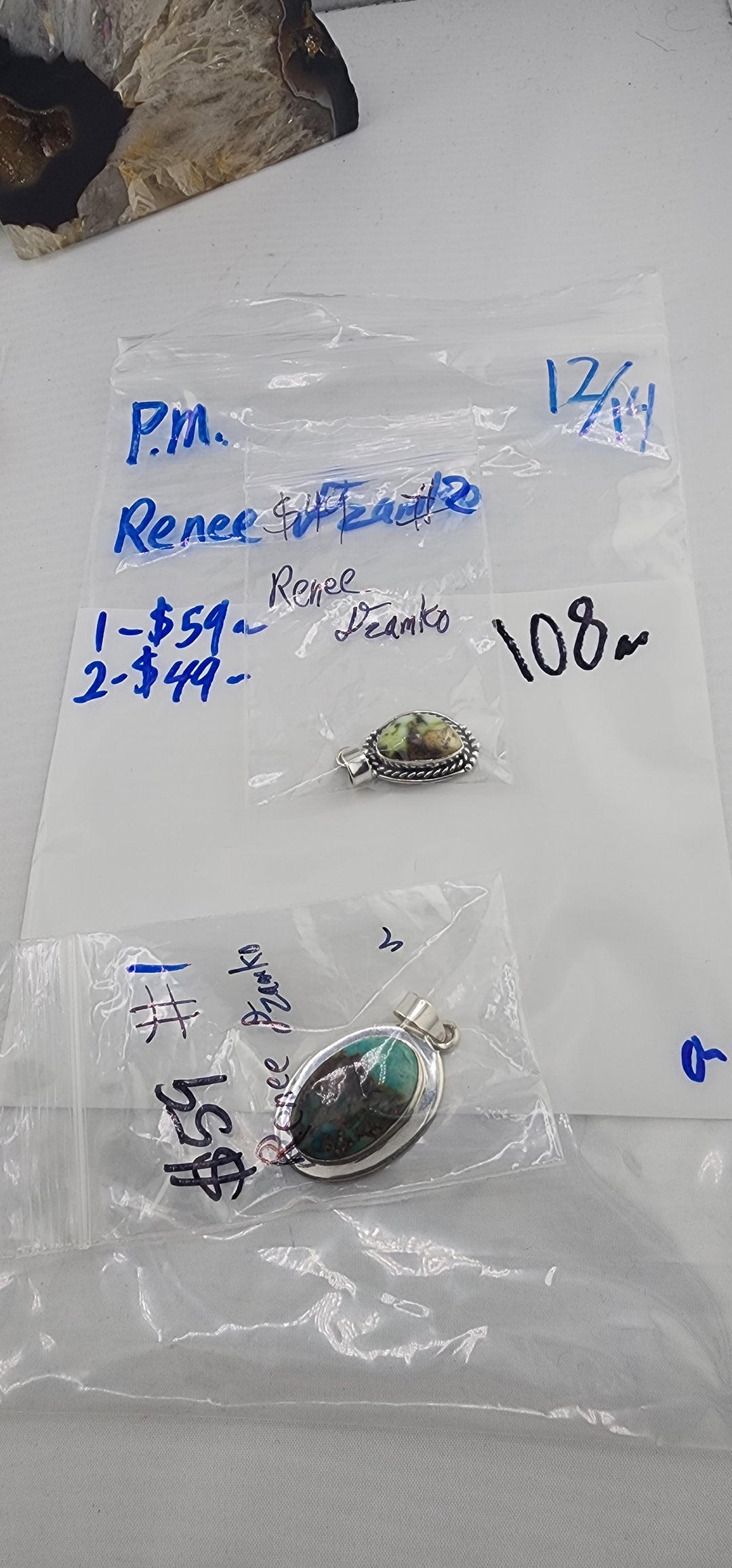 PM SHOW 48HR - RESERVED FOR: Renee Dzamko - 12/14/2025 tiktok Live Show - 2 Sterling Silver Items