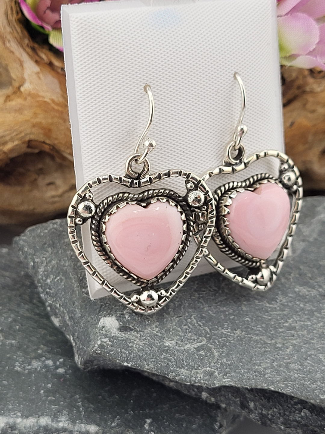 Queen Conch Heart Dangles