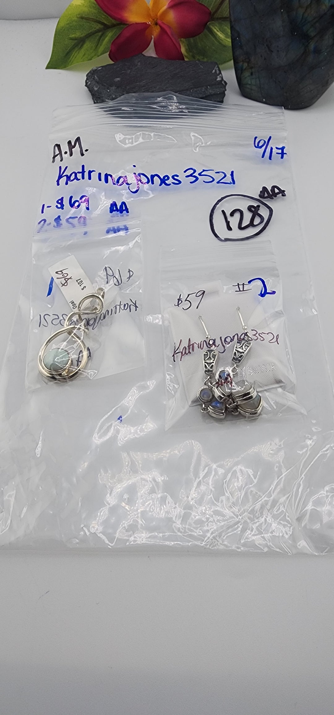 RESERVED FOR: Katrinajones3521 - 6/17/2025 tiktok A.M Live Show - 2 Sterling Silver Items
