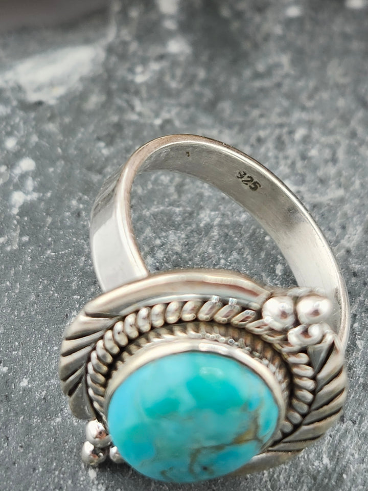Kingman Turquoise Ring Size 7