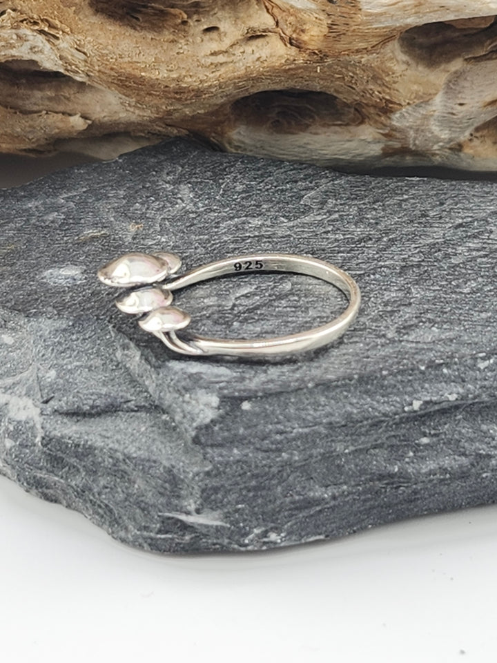 Sterling Mystical Mushrooms Ring