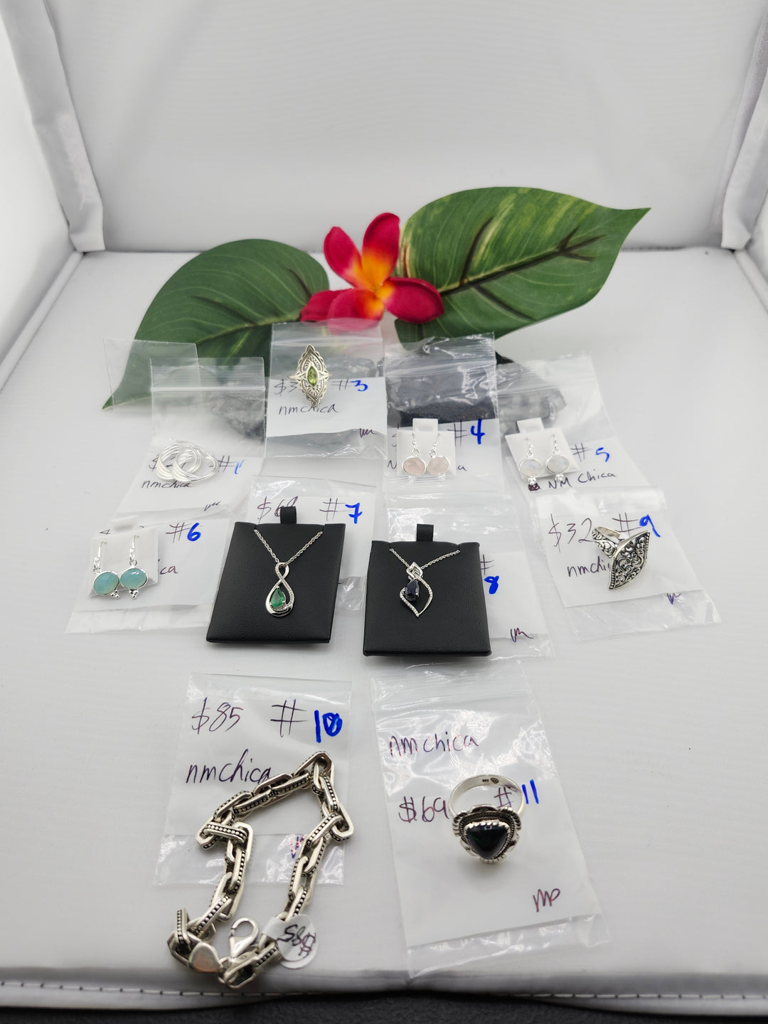 RESERVED FOR: nmchica- 3/29/2025 The Collective Boutique App Live Show - 10 Sterling Silver Items