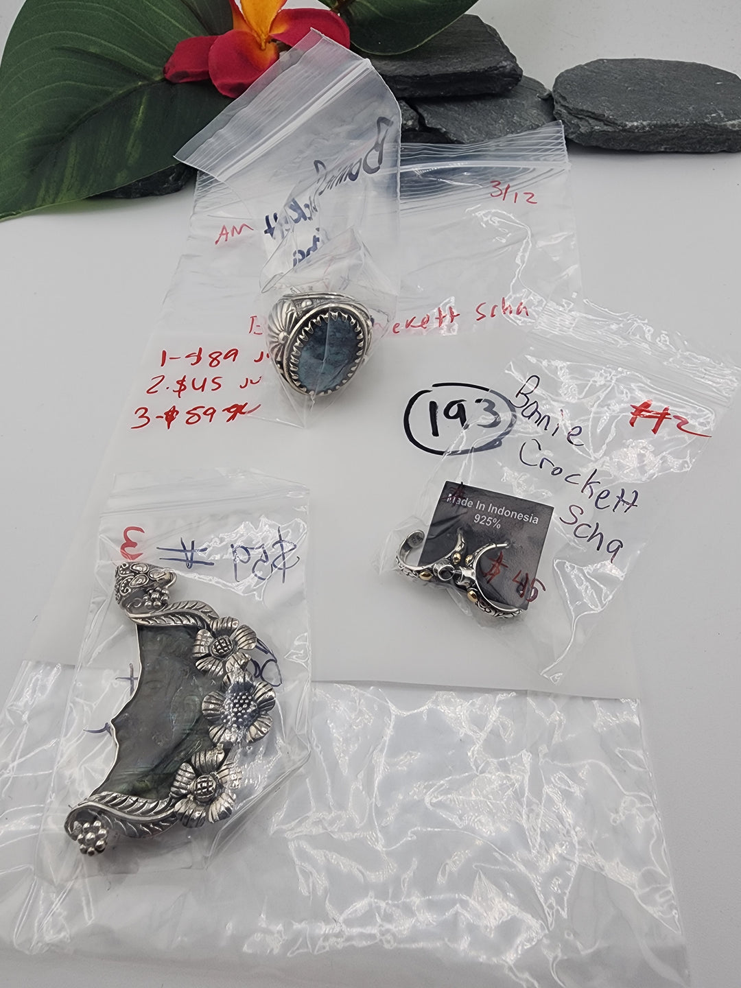 Bonnie Crockett Scha - 3.12.26 - 1 925 Sterling Silver Items