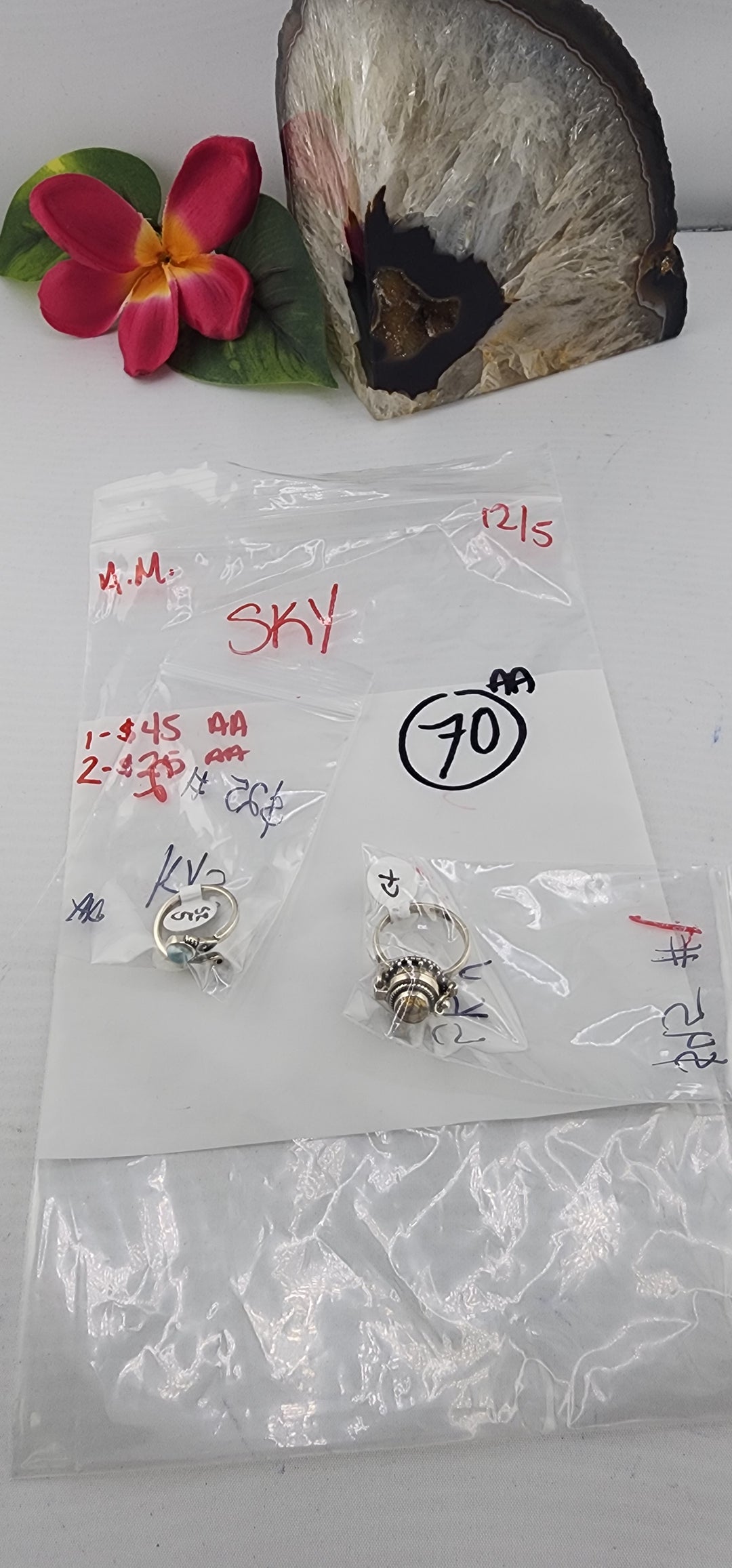 AM SHOW 48HR RESERVED FOR: SKY - 12/5/2025 FL tiktok Live Show - 2 Sterling Silver Items