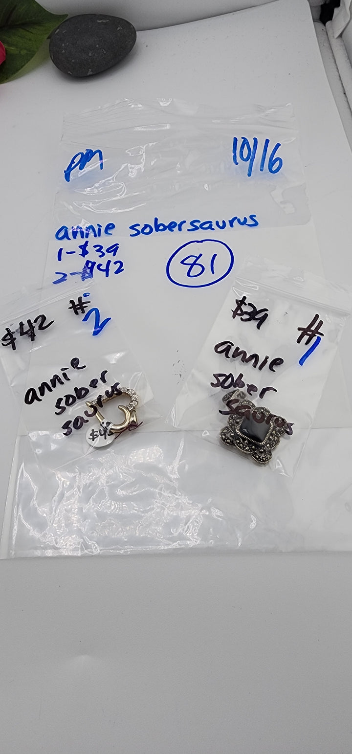 PM SHOW 48HR - RESERVED FOR: annie sobersaurus - 10/16/2025 FL tiktok Live Show - 2 Sterling Silver Items