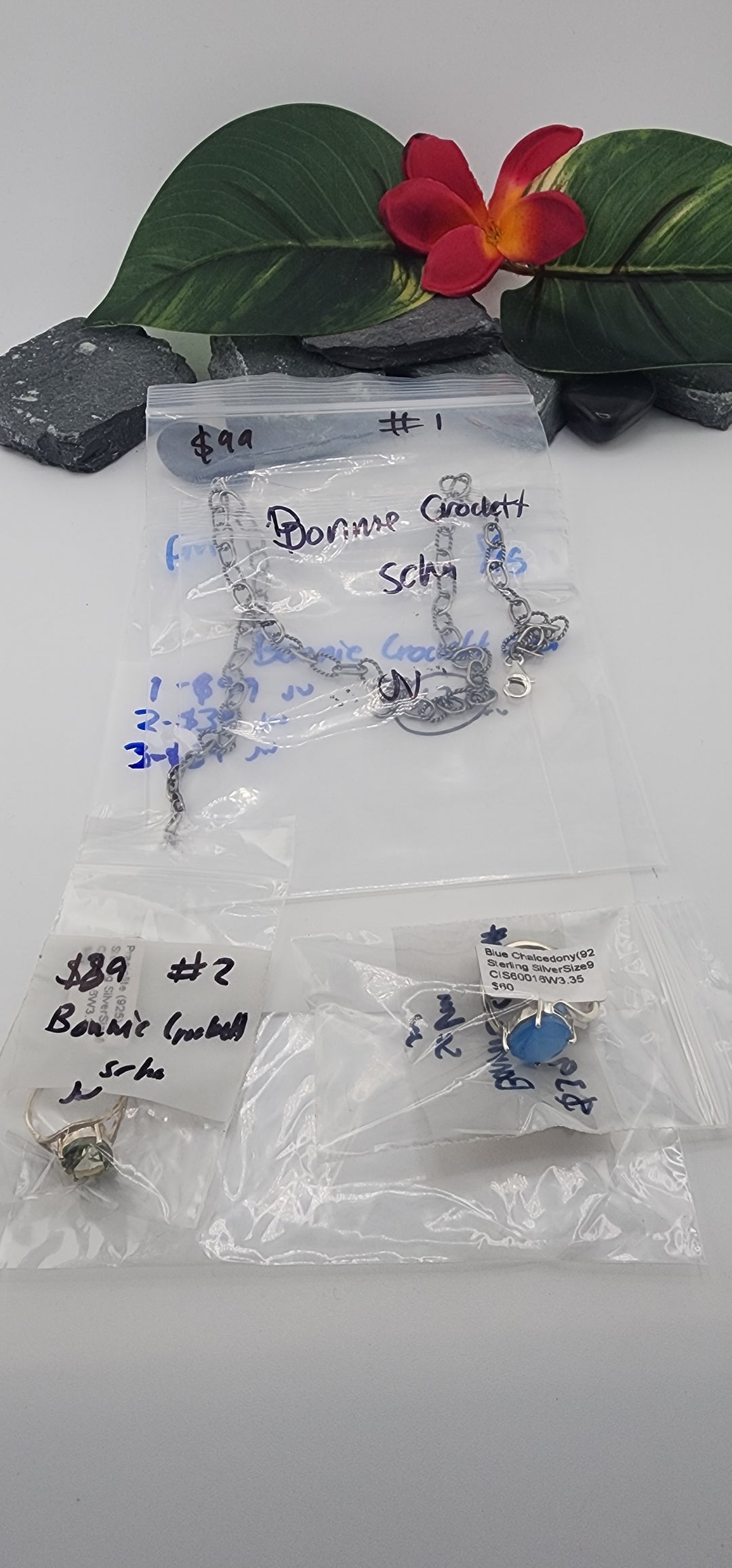 Bonnie Crockett Scha-  3 925 Sterling Silver Items