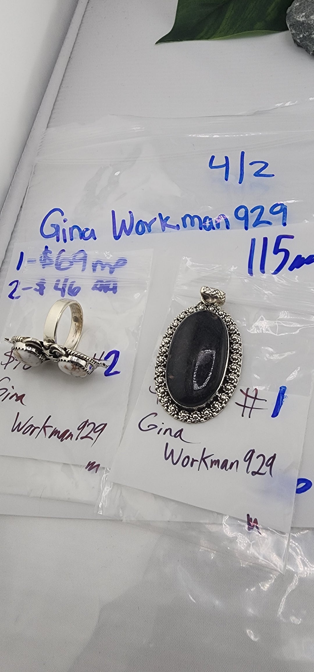 RESERVED FOR: Gina workman929 - 4/2/2025 Tiktok Live Show - 2 Sterling Silver Items