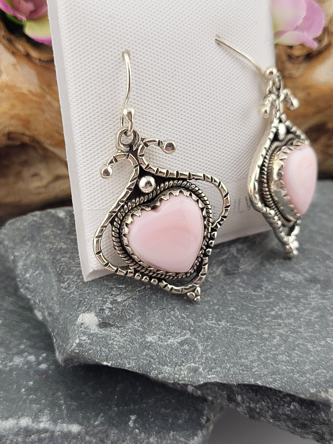 Queen Conch Heart Dangles