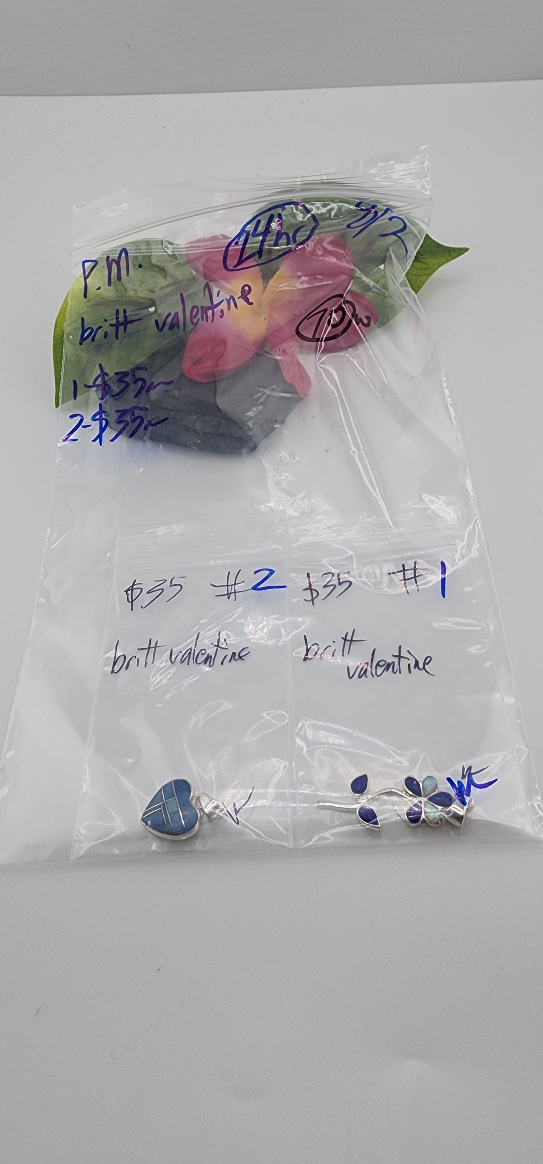 PM SHOW 24HR - RESERVED FOR: britt valentine  - 8/2/2025 FL tiktok Live Show - 2 Sterling Silver Items