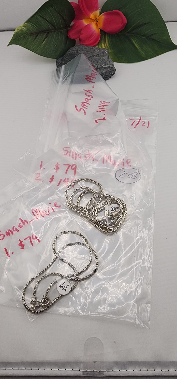 AM SHOW 48HR - RESERVED FOR: Smash_Marie- 7/21/2025 FL tiktok Live Show -2 Sterling Silver Items
