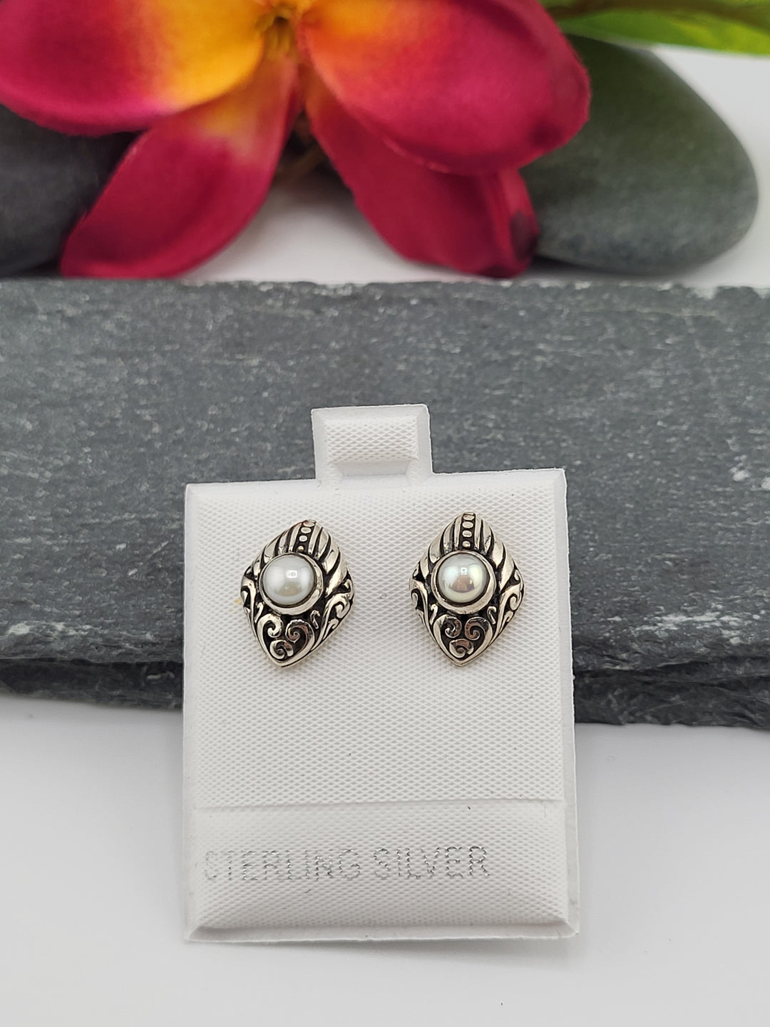 Natural Pearl Stud Earrings