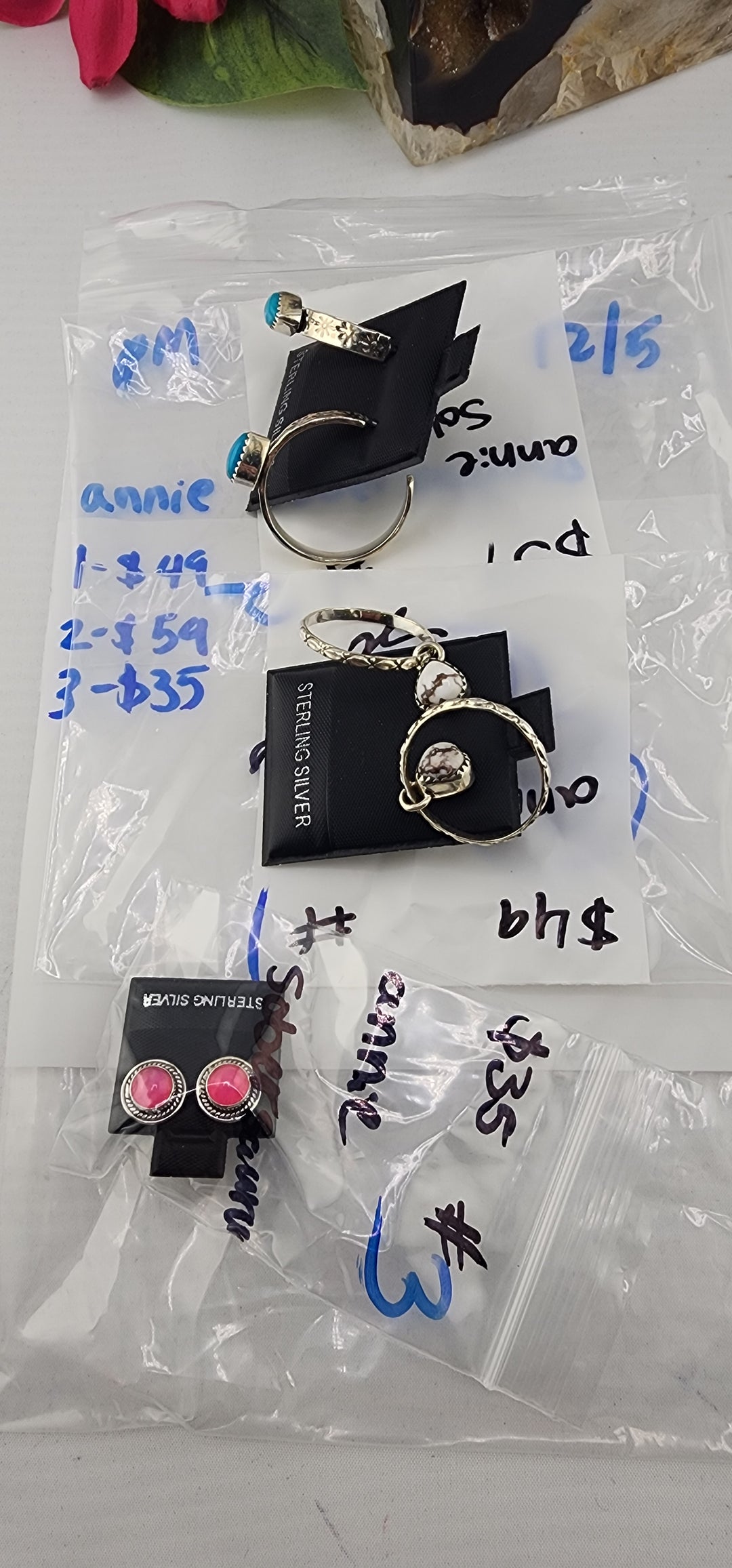 PM SHOW 48HR - RESERVED FOR: annie sobersaurus - 12/5/2025 tiktok Live Show - 3 Sterling Silver Items