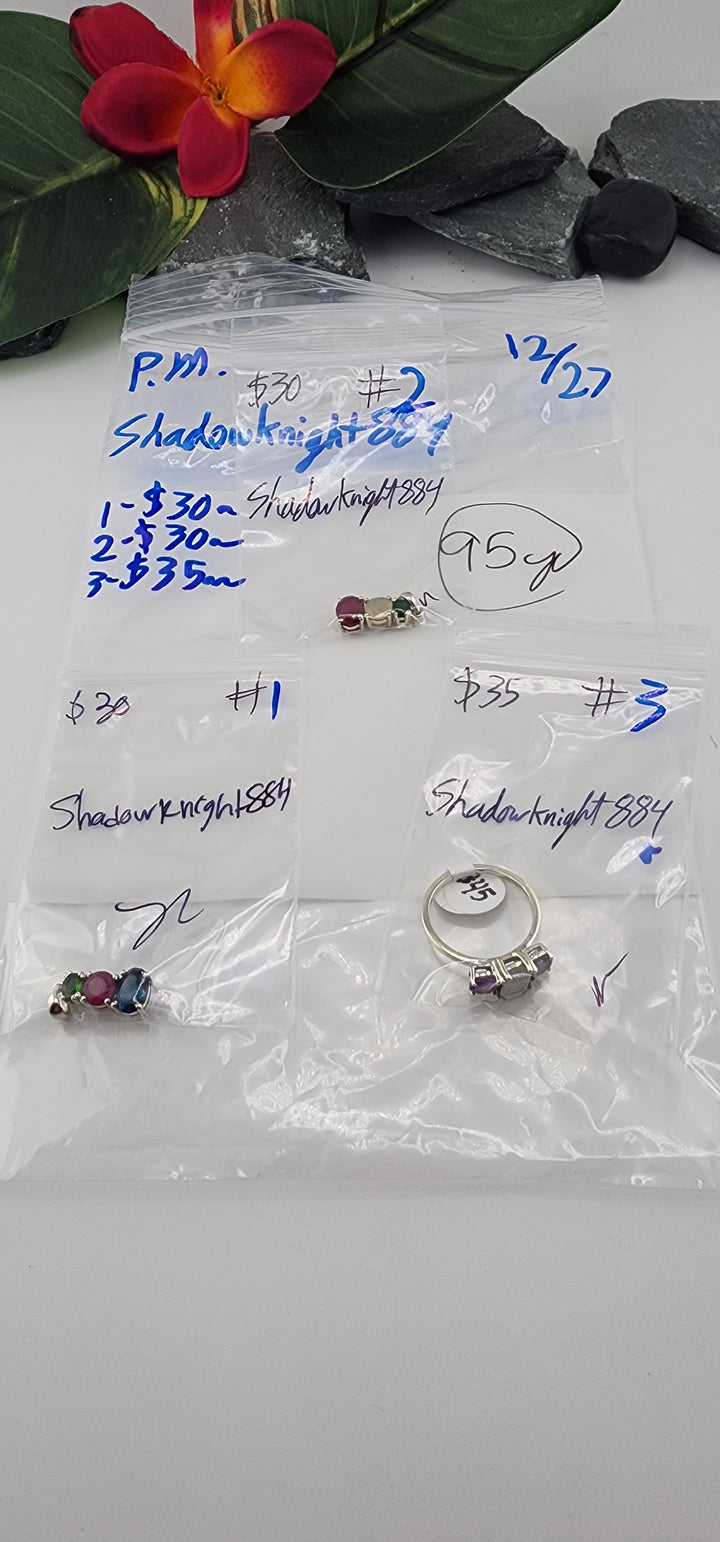 PM SHOW 48HR - RESERVED FOR: ShadowKnight884 - 12/27/2025 tiktok Live Show - 3 Sterling Silver Items