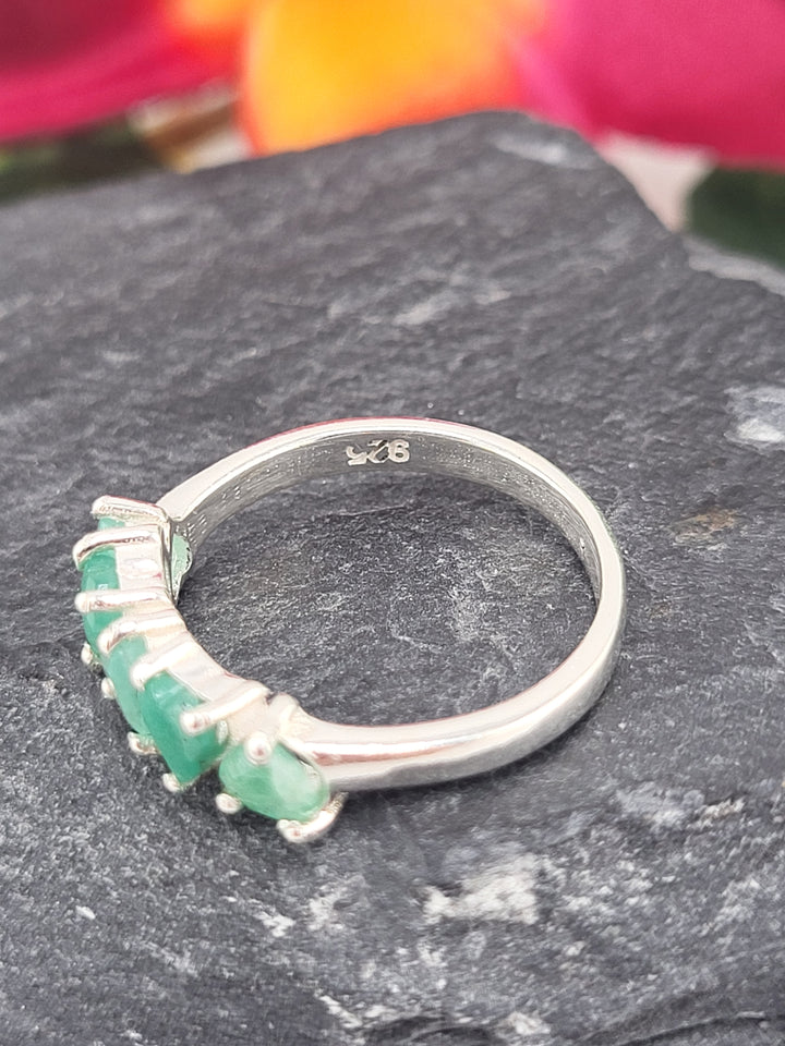 Emerald Heart Ring Size 6