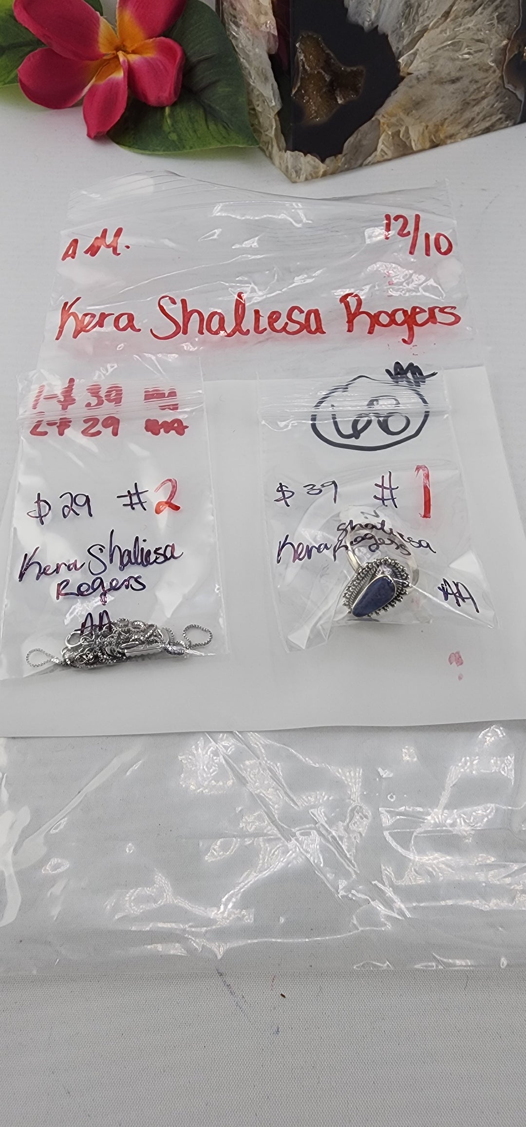AM SHOW 48HR RESERVED FOR: Kera Shaliesa Rogers - 12/10/2025 FL tiktok Live Show - 2 Sterling Silver Items