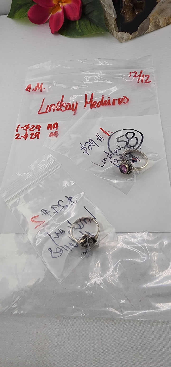 AM SHOW 48HR RESERVED FOR: Lindsay Medeiros - 12/12/2025 FL tiktok Live Show - 2 Sterling Silver Items