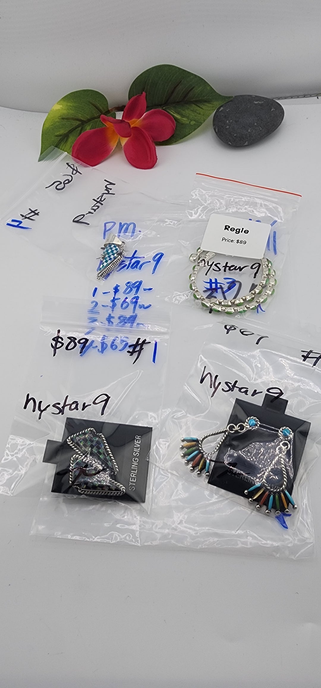 PM SHOW 48HR - RESERVED FOR: hystar9 - 10/11/2025 FL tiktok Live Show - 4 Sterling Silver Items