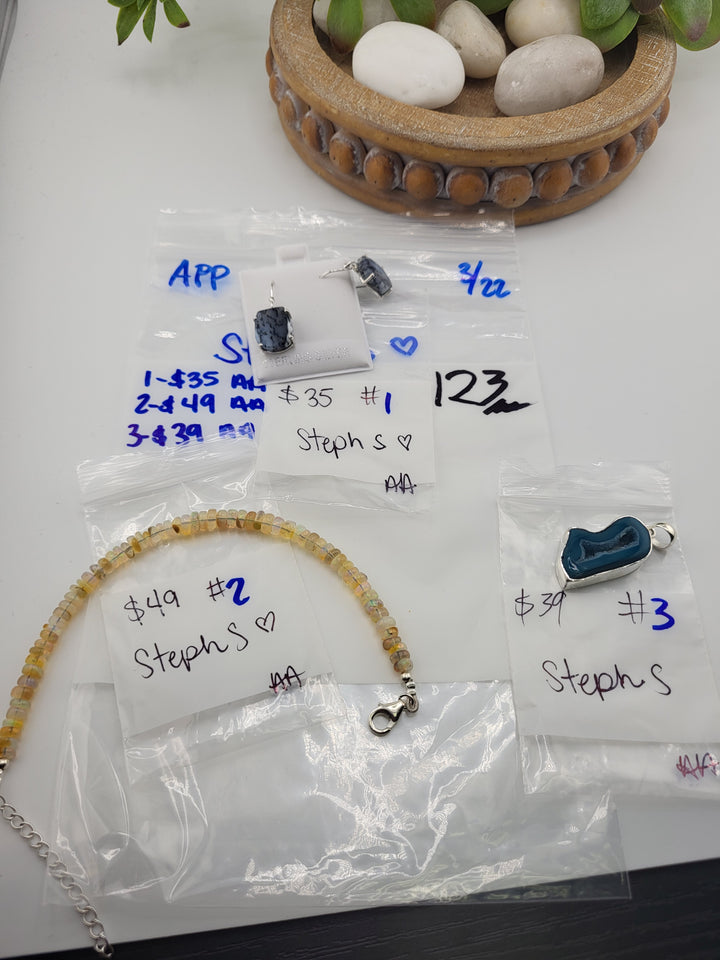 RESERVED FOR: Steph S 🤍- 3/22/2025 The Collective Boutique App Live Show - 3 Sterling Silver Items