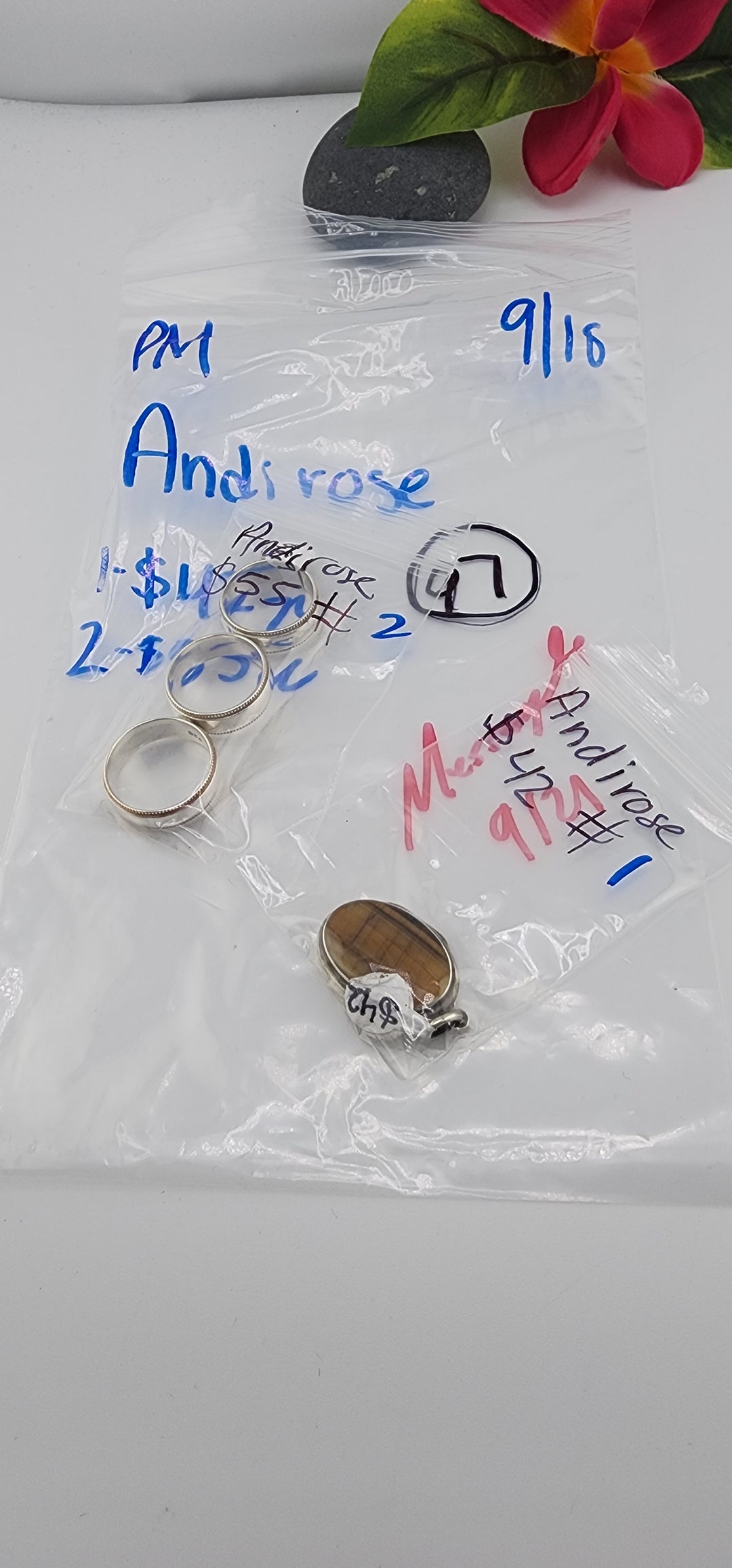 PM SHOW 48HR - RESERVED FOR: Andirose - 9/18/2025 FL tiktok Live Show - 2 Sterling Silver Items