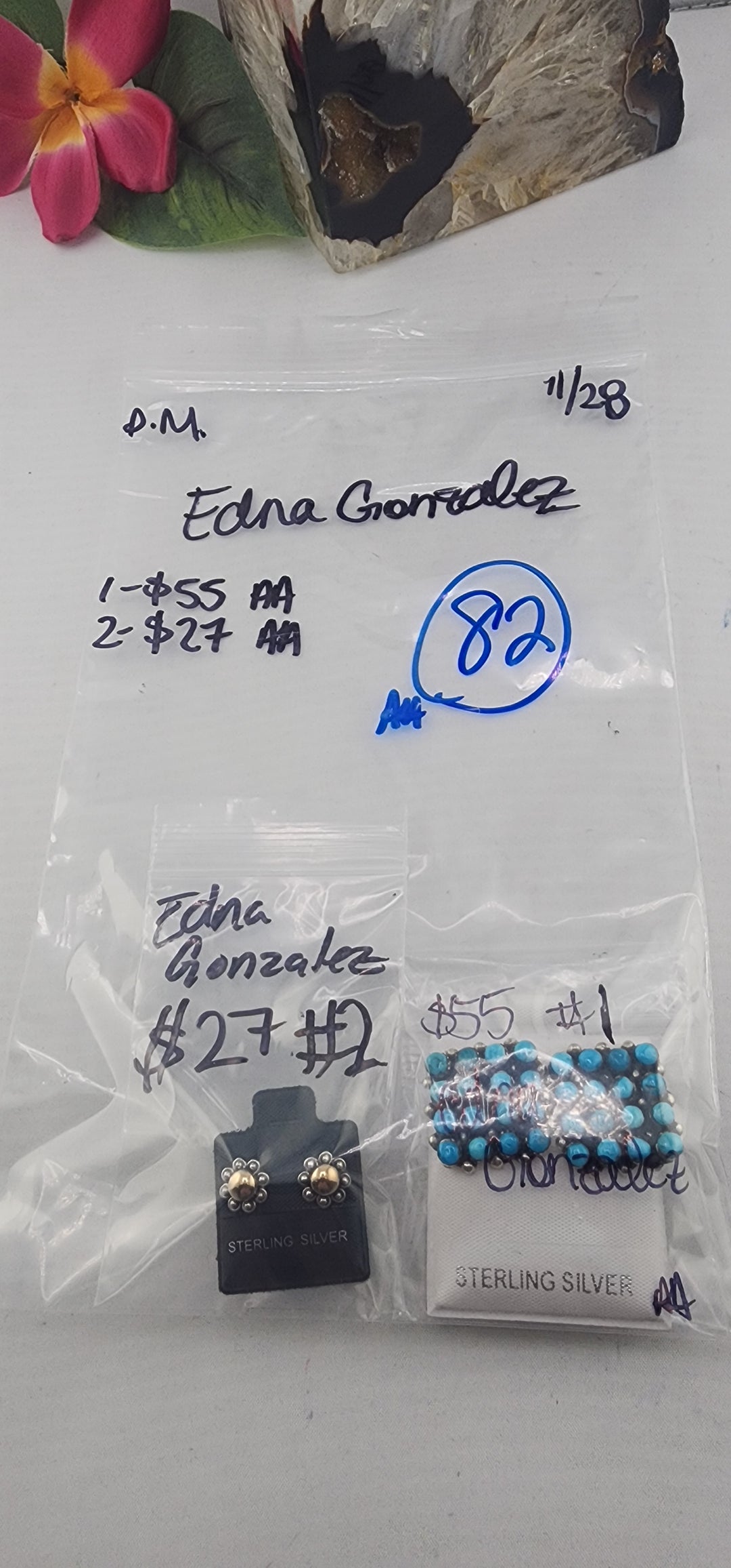 PM SHOW 48HR - RESERVED FOR: Edna Gonzalez - 11/28/2025 tiktok Live Show - 2 Sterling Silver Items
