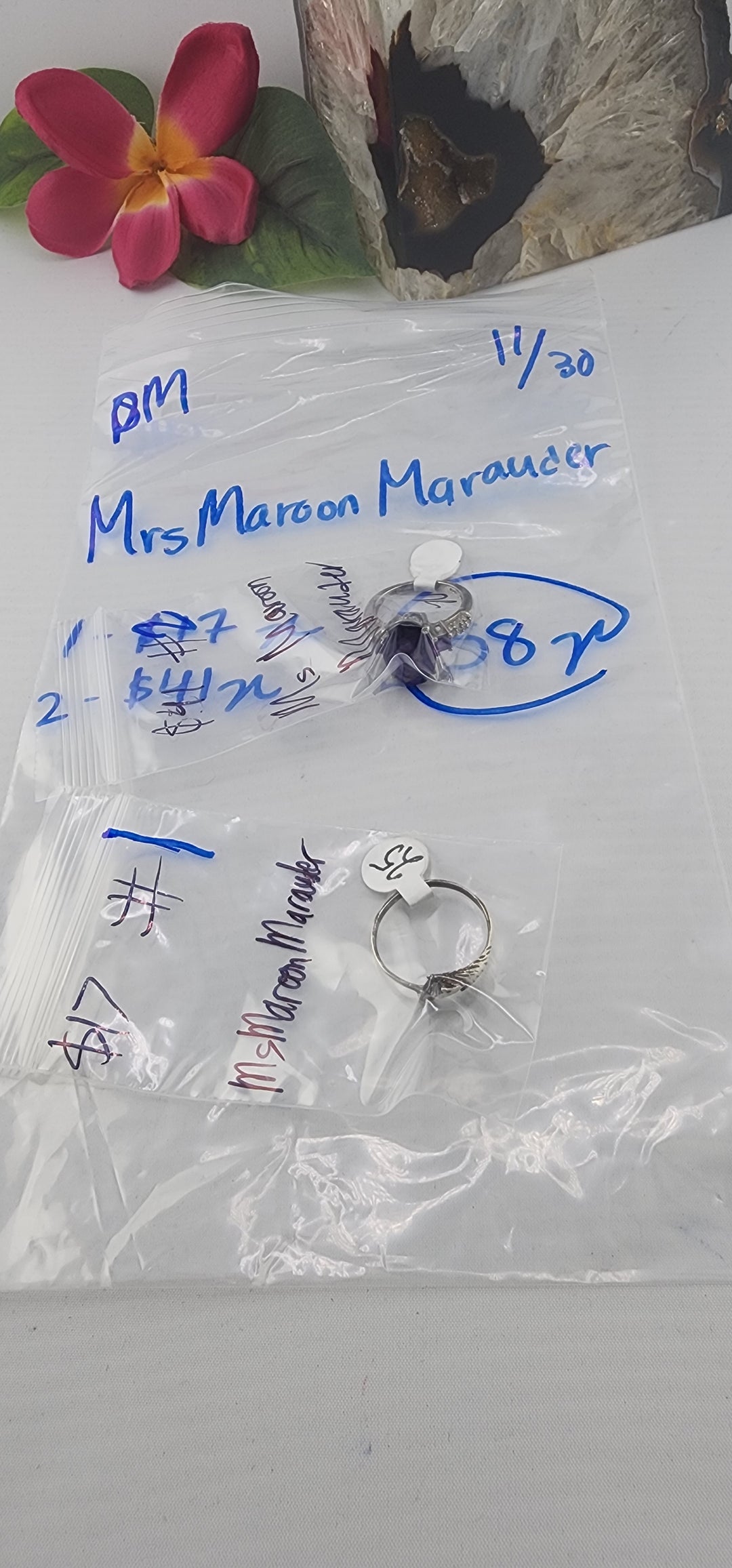 PM SHOW 48HR - RESERVED FOR: MsMaroonMarauder - 11/30/2025 tiktok Live Show - 2 Sterling Silver Items