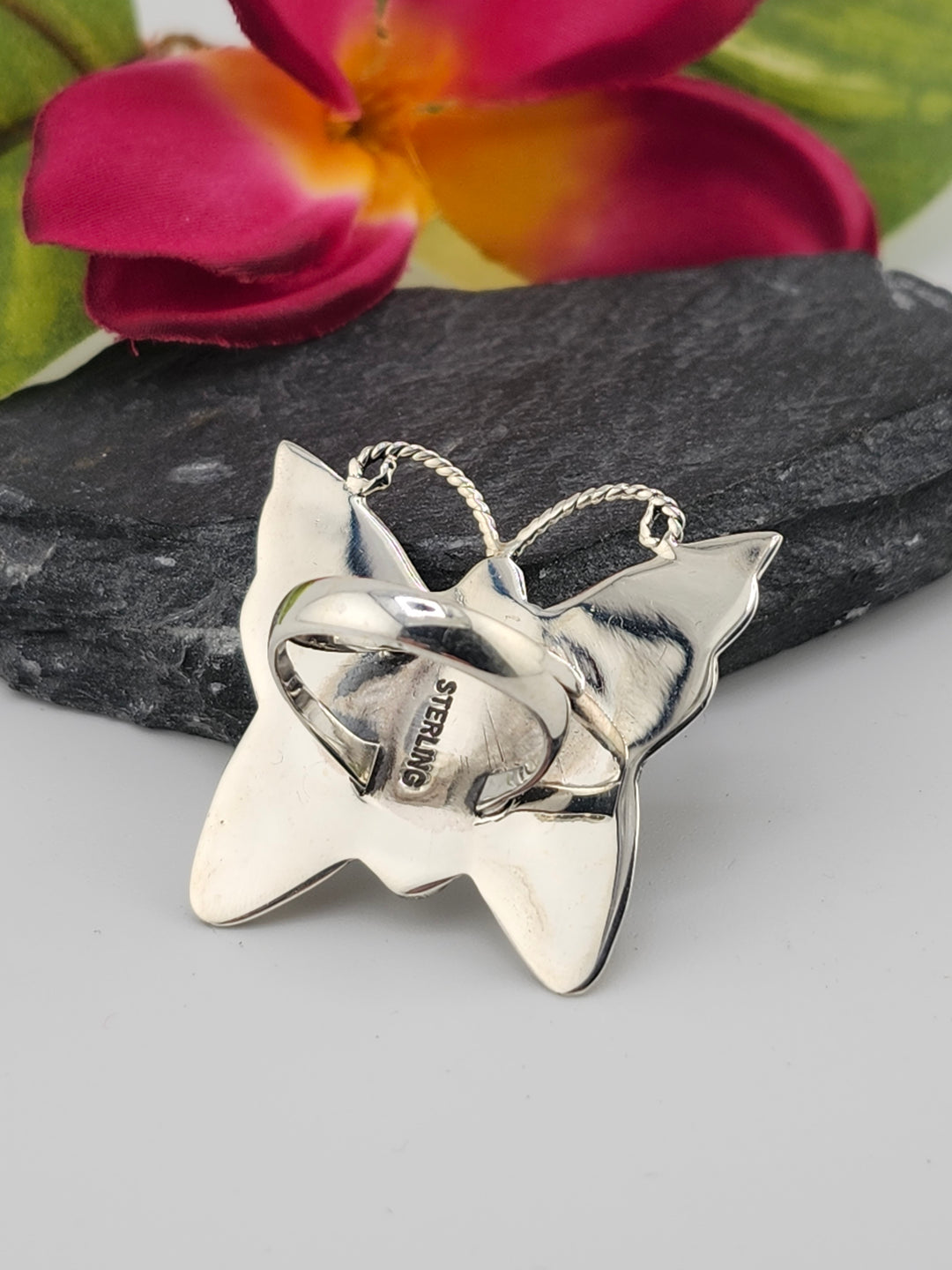 Turquoise Butterfly Ring Size 6