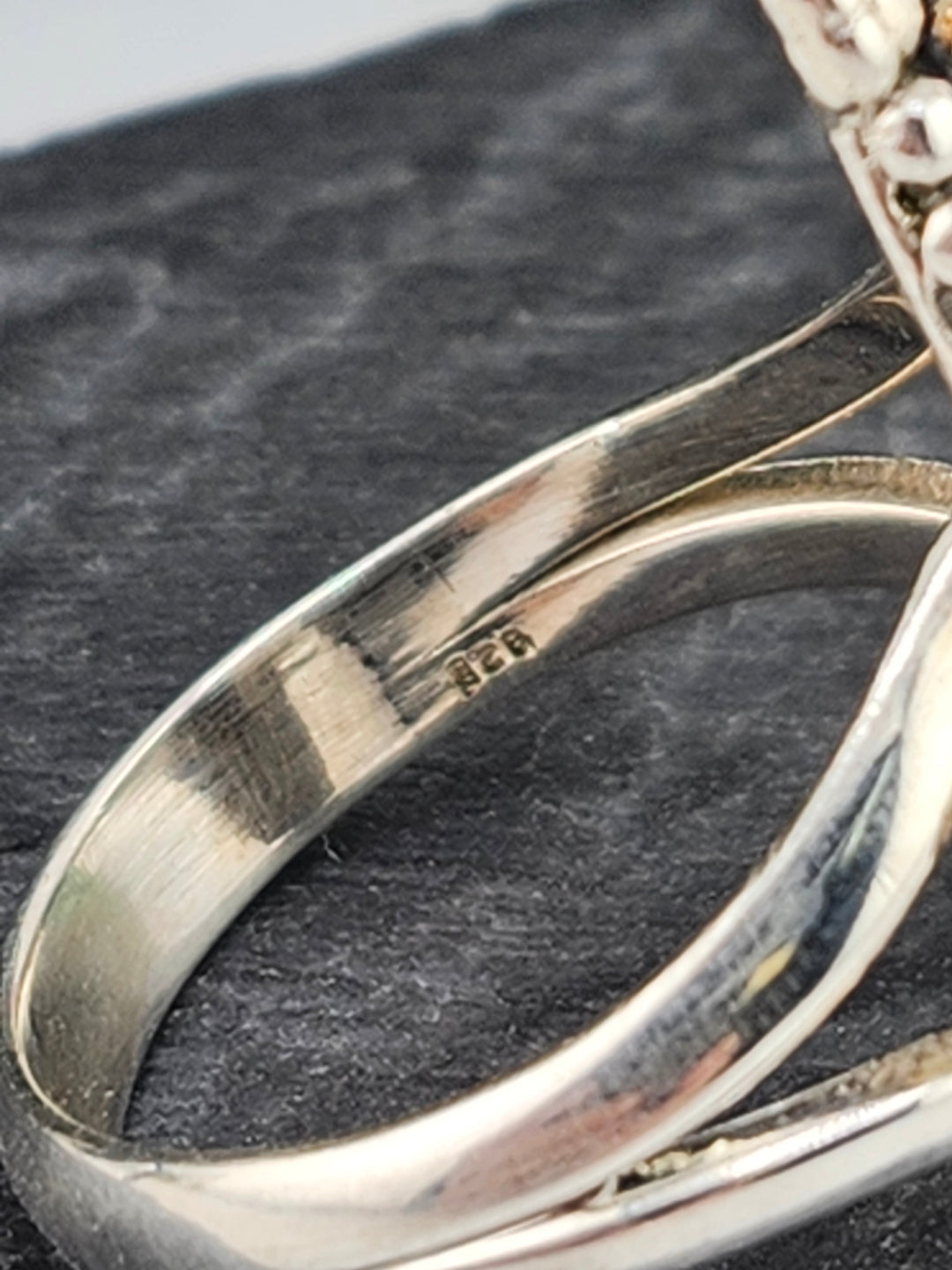 Australian Opal Doublet and 925 Sterling Silver Ring - Size 9.5