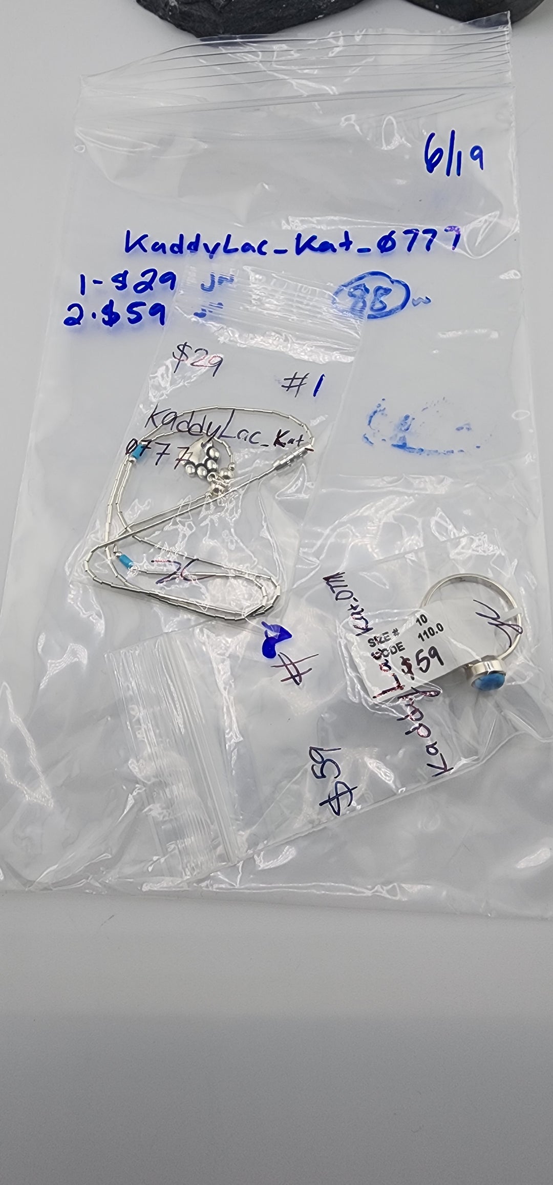 48HR - RESERVED FOR: KaddyLac_Kat_0777- 6/19/2025 FL tiktok Live Show -2  Sterling Silver Items