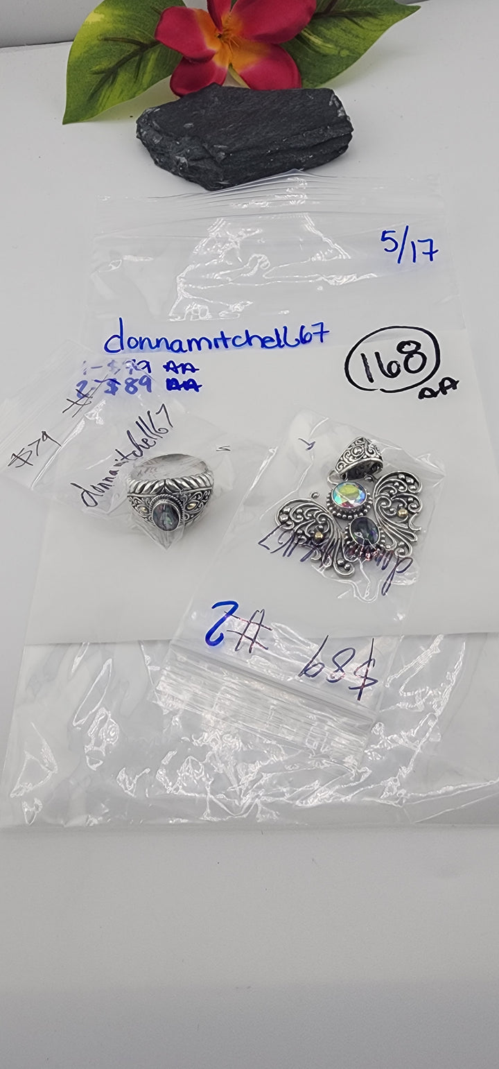 RESERVED FOR: donnamitchell67- 5/17/2025 tiktok Live Show (48 hour) - 2 Sterling Silver Items