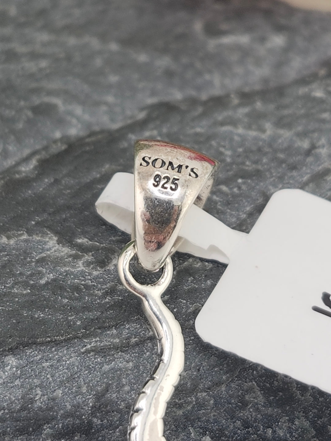 Designer SOMS 925 Sterling Silver Snake Pendant