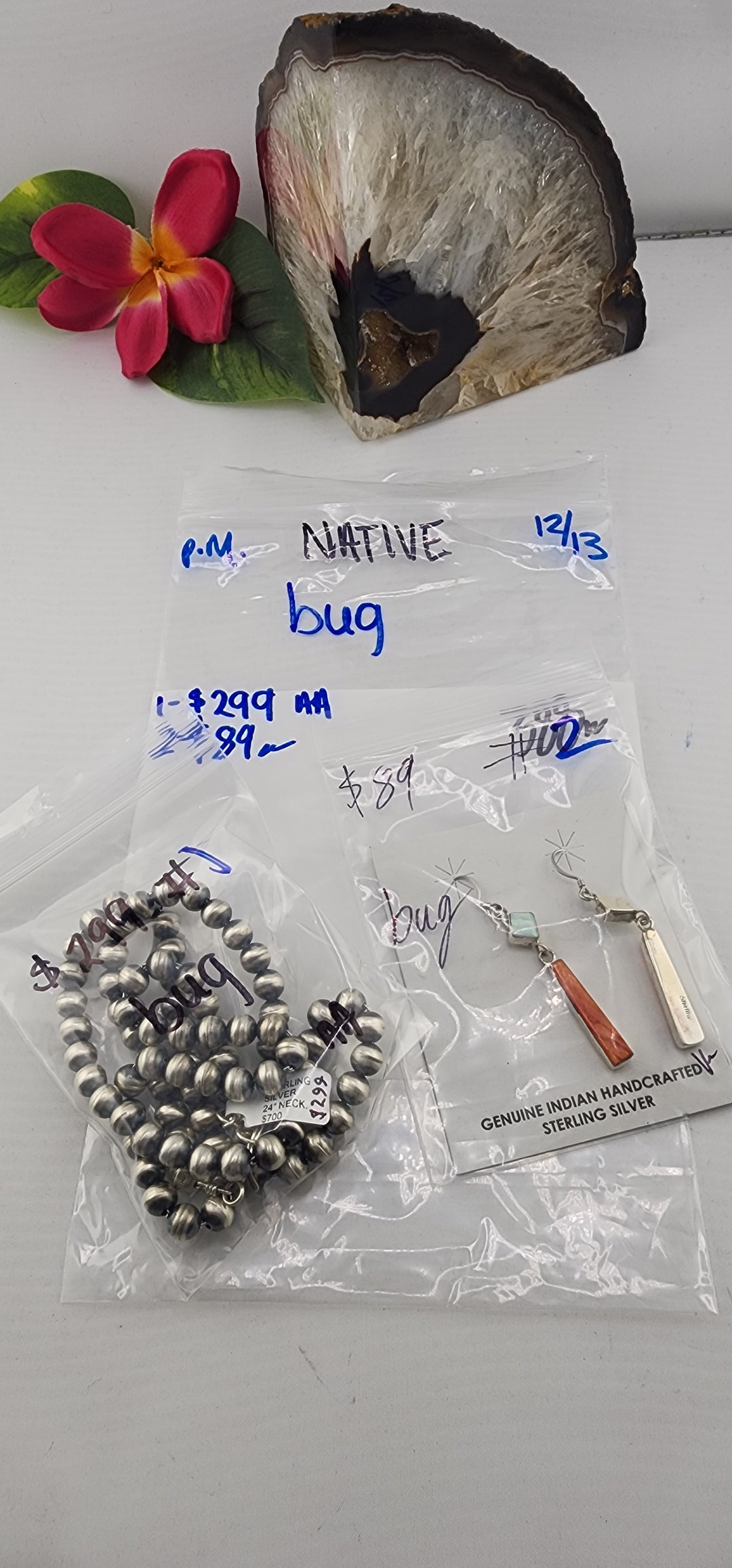 PM NATIVE SHOW 48HR - RESERVED FOR: bug - 12/13/2025 tiktok Live Show - 2 Sterling Silver Items