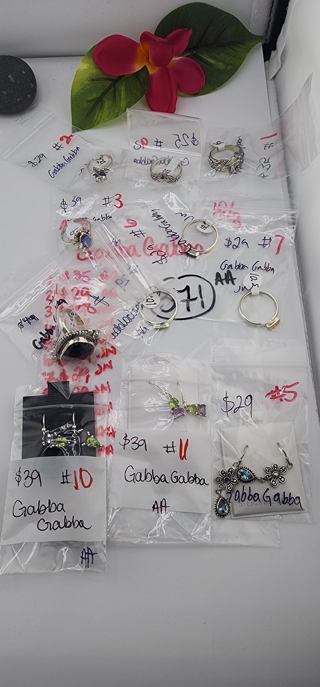 AM SHOW 48HR RESERVED FOR: GabbaGabba  - 10/3/2025 FL tiktok Live Show -  11 Sterling Silver Items