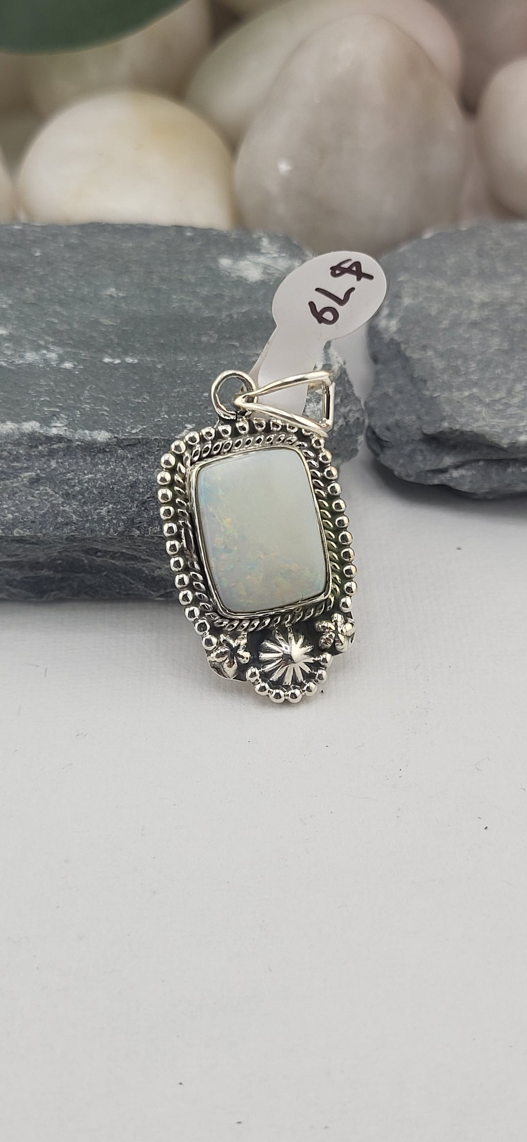 Full cab Australian opal Southwest Pendant